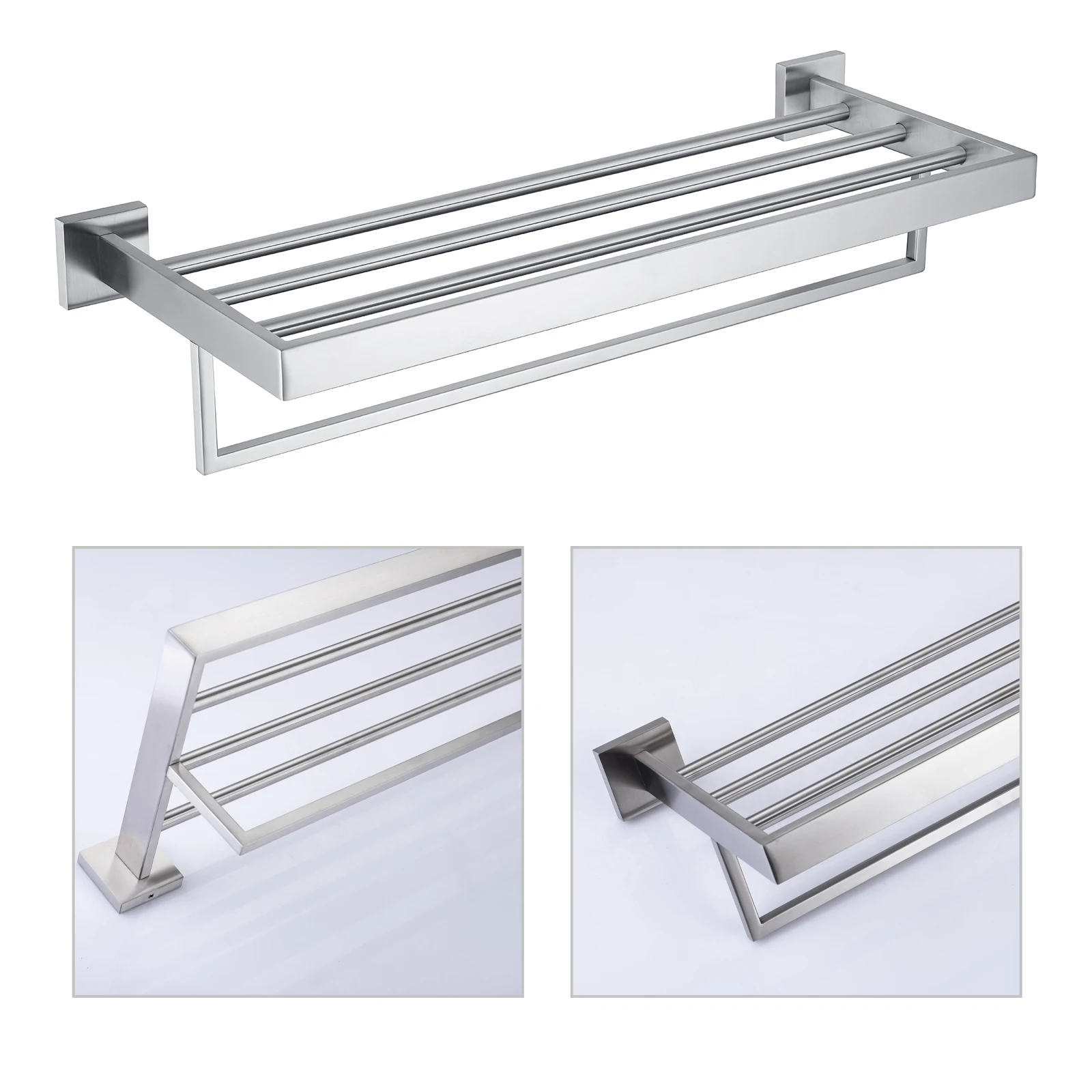 SUS 304 Stainless Steel Bathroom Accessories Wall Monted Toilet Showerroom Towel Rack Bathroom Set