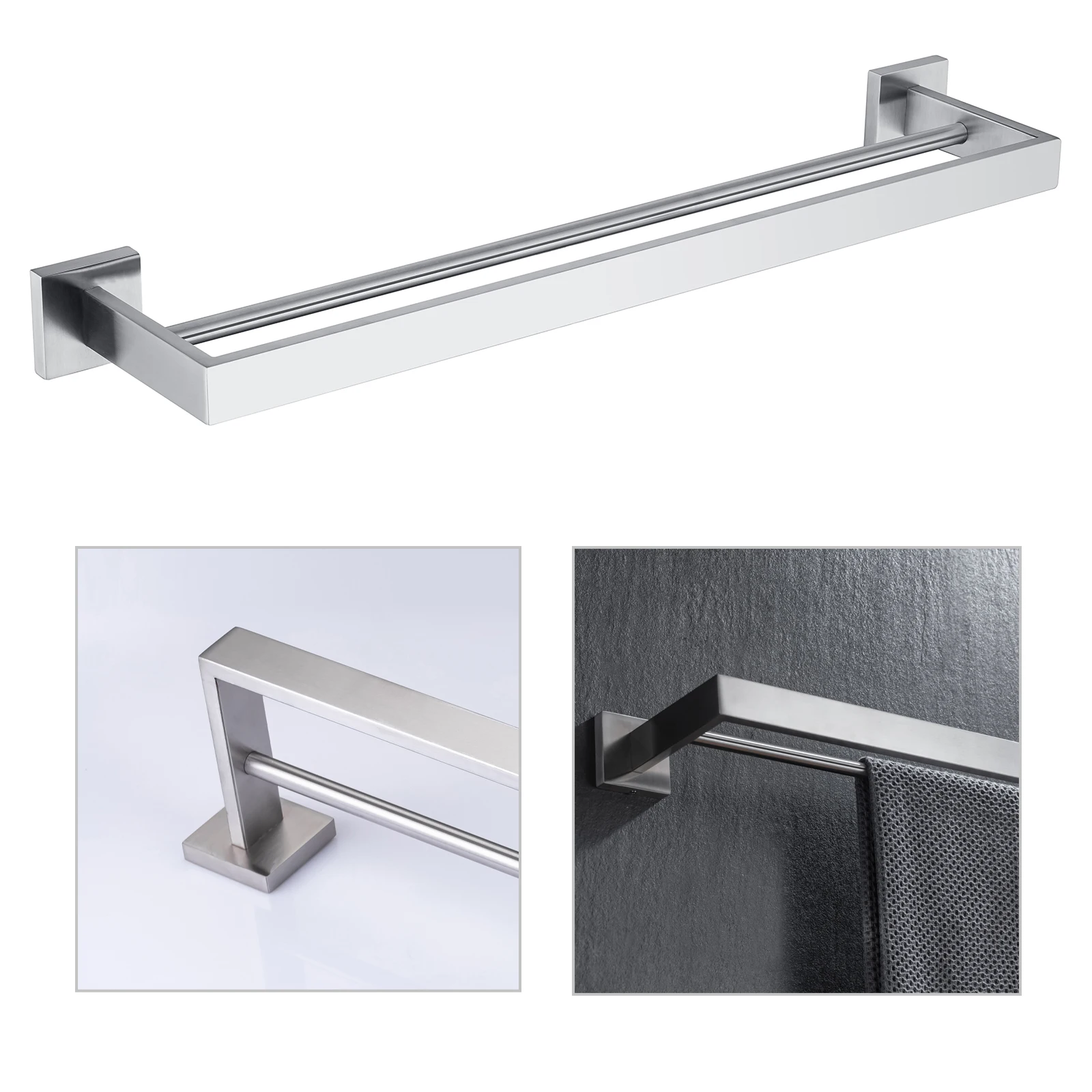 SUS 304 Stainless Steel Bathroom Accessories Wall Monted Toilet Showerroom Towel Rack Bathroom Set
