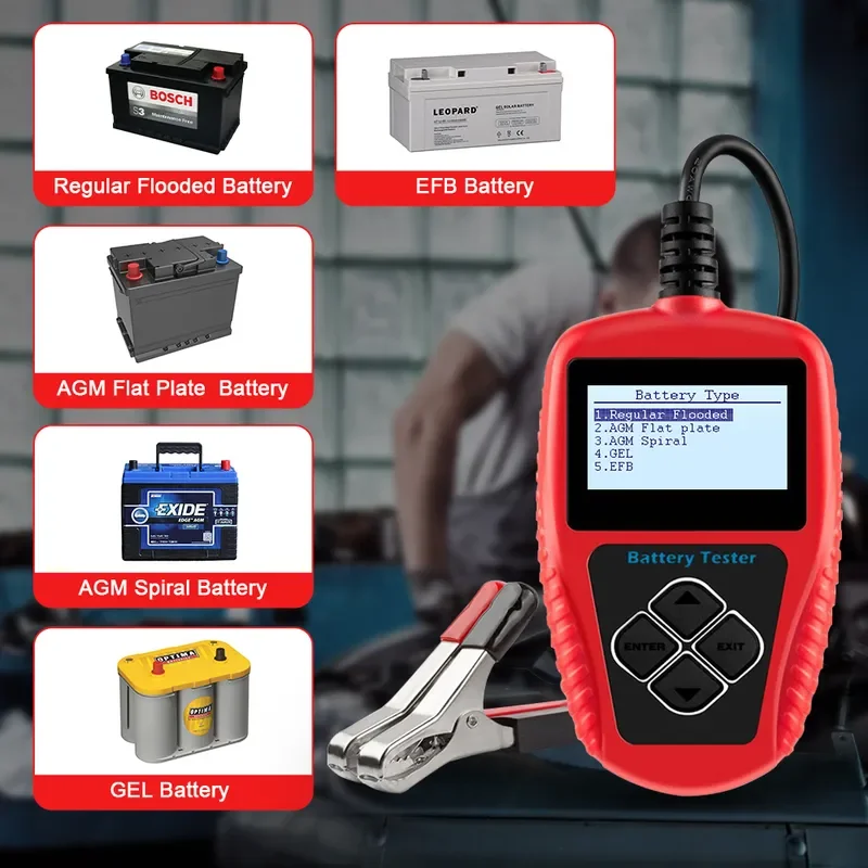 Ancel BA101 Car Battery Tester 12V 100-2000CCA 220AH Auto Load Battery Analyzer Multi languages Car Battery Charging Tester
