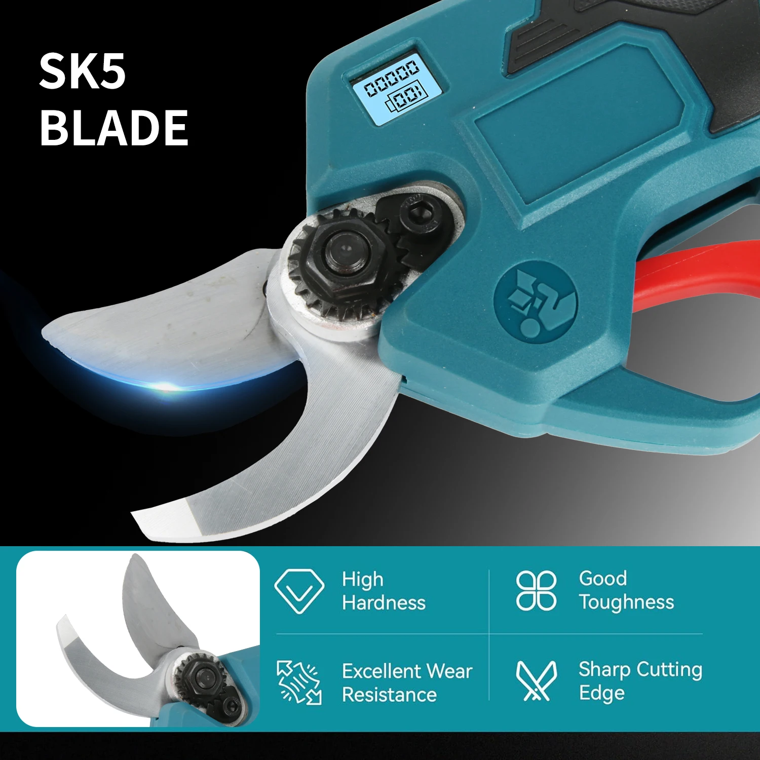 800W 30mm Brushless Electric Pruning Shears 4 Gear Cordless Garden Fruit Tree Bonsai Branches Scissors Power Tool Fast Cutting