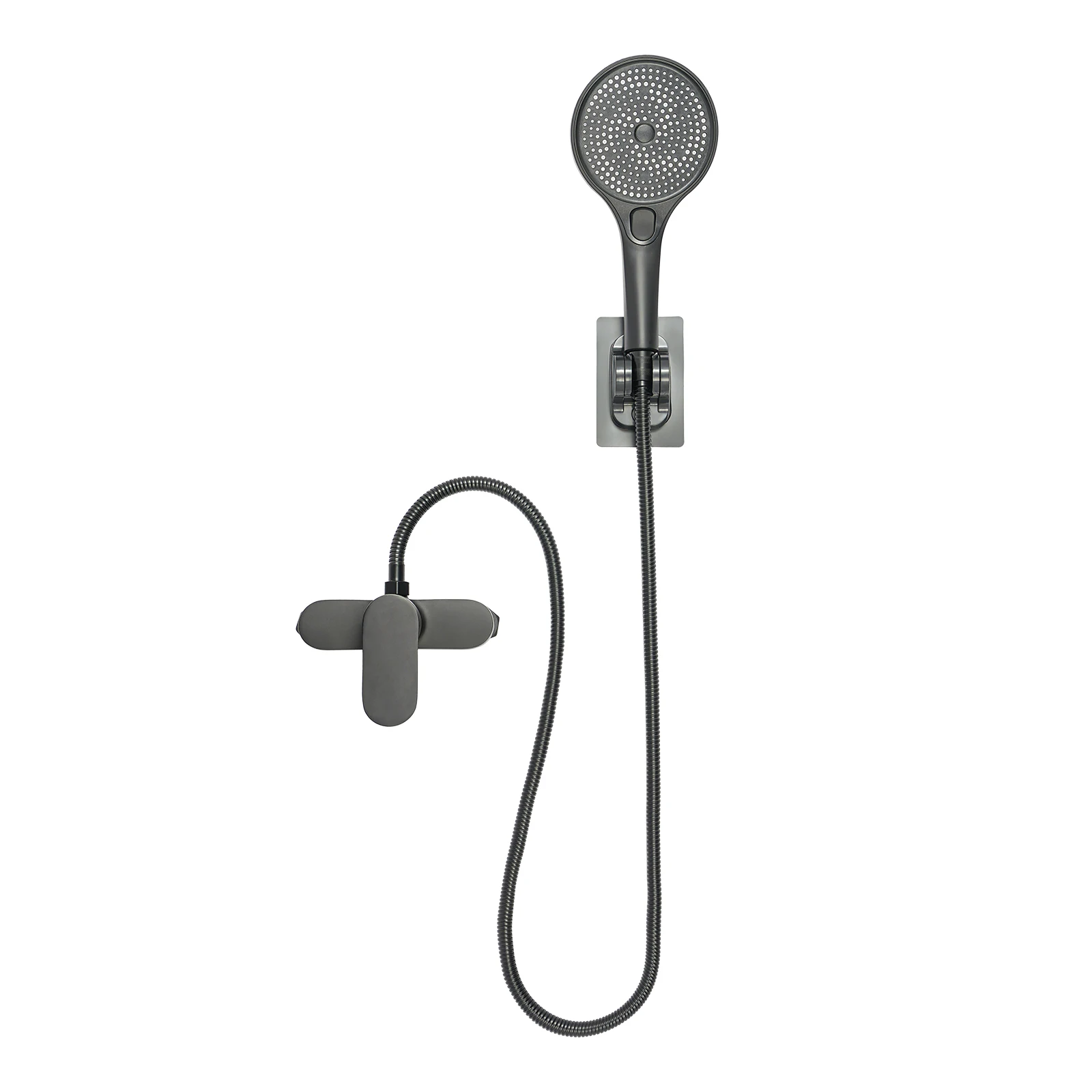 Bathroom Thermostatic Shower Mixer Tap Hot and Cold Bathroom Mixer Bathtub Faucet Set Wall for Home/Hotel Use Black/Silver