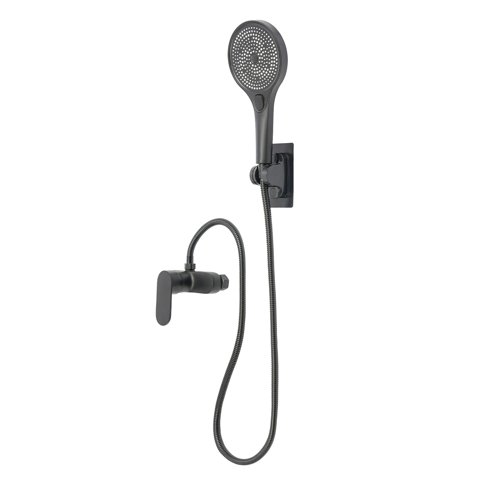 Bathroom Thermostatic Shower Mixer Tap Hot and Cold Bathroom Mixer Bathtub Faucet Set Wall for Home/Hotel Use Black/Silver