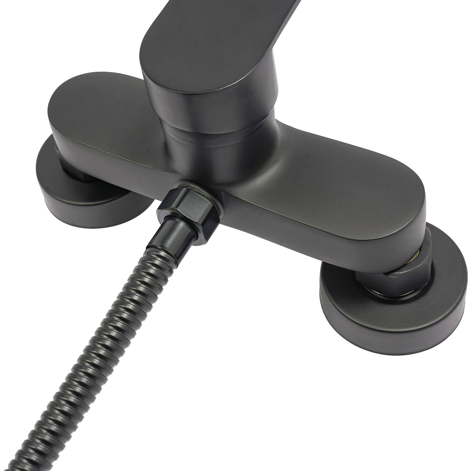 Bathroom Thermostatic Shower Mixer Tap Hot and Cold Bathroom Mixer Bathtub Faucet Set Wall for Home/Hotel Use Black/Silver