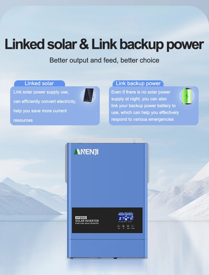 6.2KW 4.2KW Hybrid Solar Inverter 24V 48V Pure Sine Wave 230V 120A 100A Solar Charger MPPT Inverter Off Grid Tie On Grid PV 500V