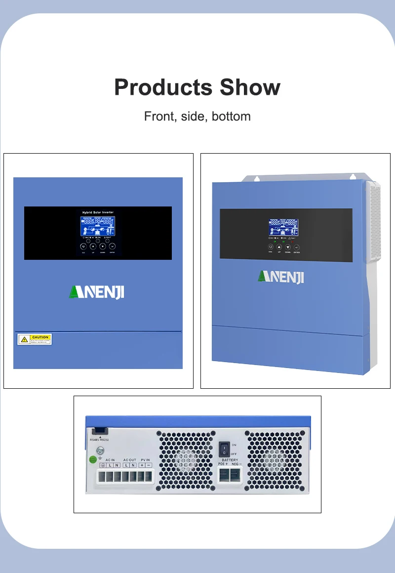 6.2KW 4.2KW Hybrid Solar Inverter 24V 48V Pure Sine Wave 230V 120A 100A Solar Charger MPPT Inverter Off Grid Tie On Grid PV 500V