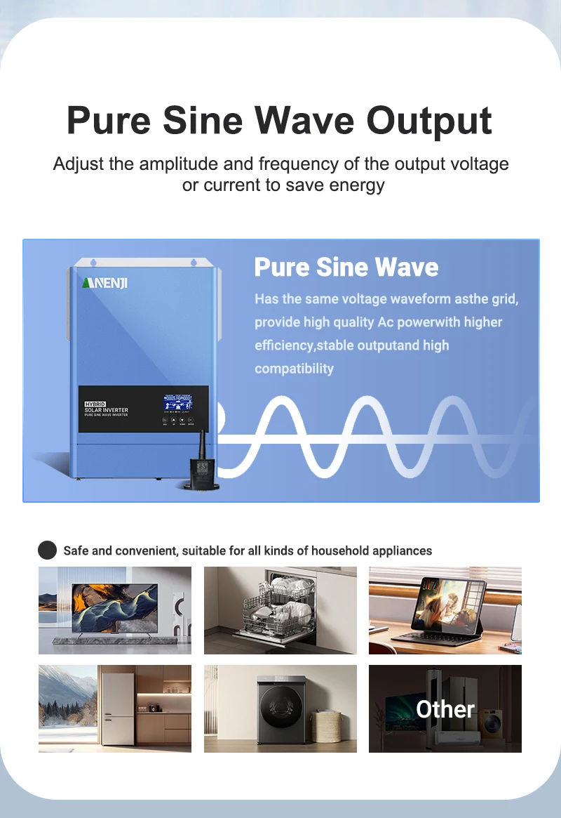 6.2KW 4.2KW Hybrid Solar Inverter 24V 48V Pure Sine Wave 230V 120A 100A Solar Charger MPPT Inverter Off Grid Tie On Grid PV 500V