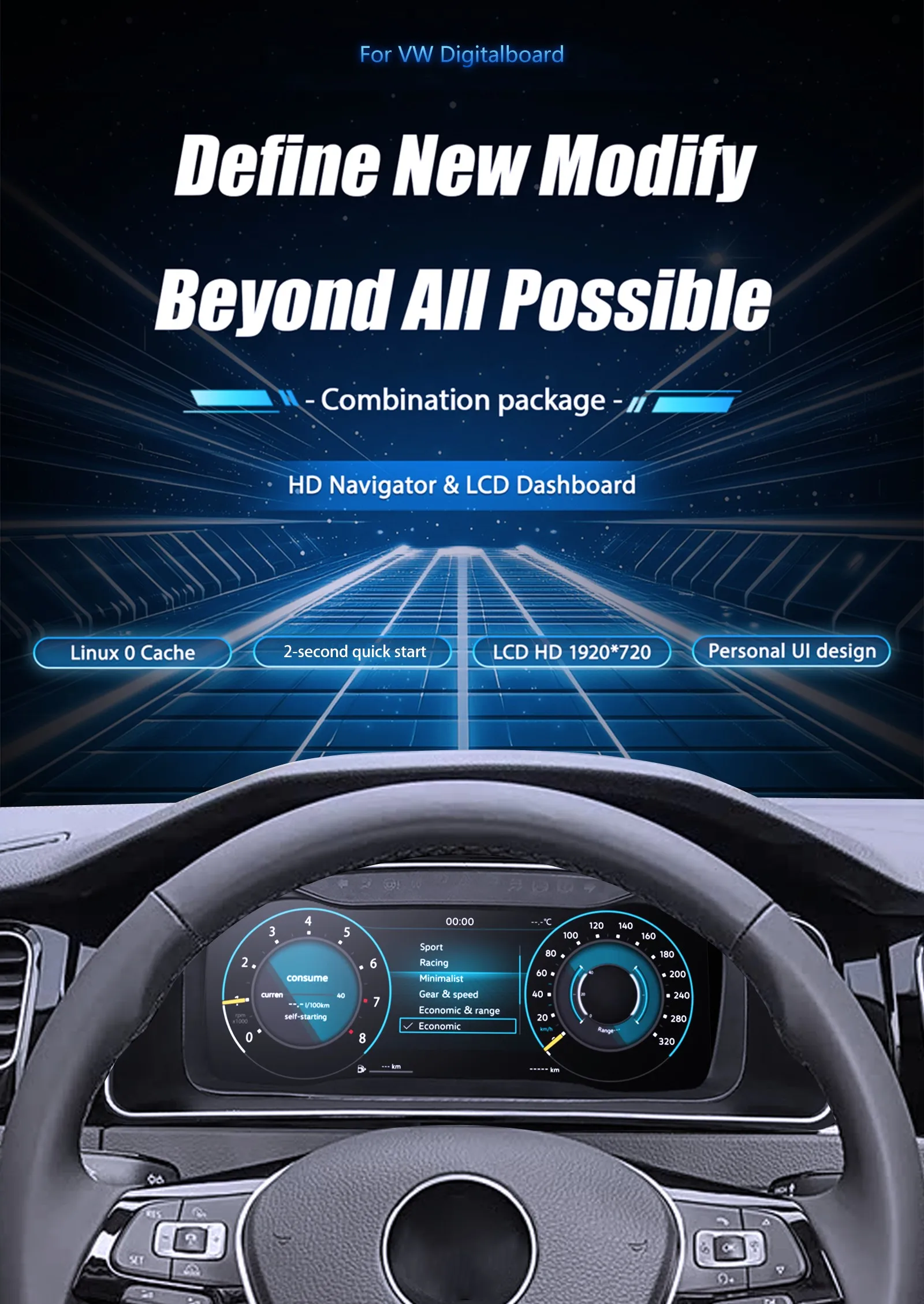 LCD Digital Cluster For Seat leon 2013-2018 Years Support HDMI Carplay Radio Dashboard instrument panel Speedometer