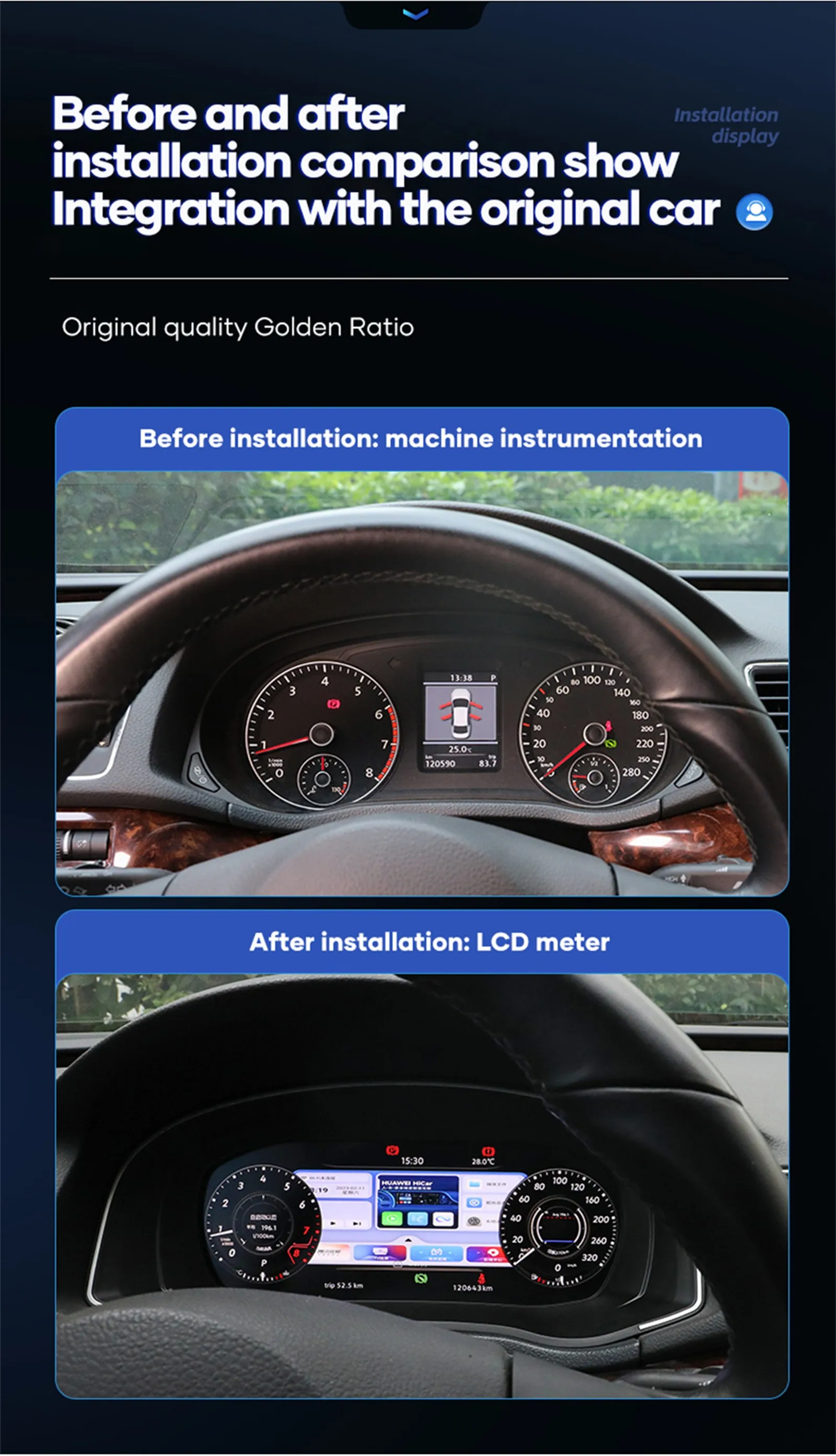 LCD Digital Cluster For Seat leon 2013-2018 Years Support HDMI Carplay Radio Dashboard instrument panel Speedometer