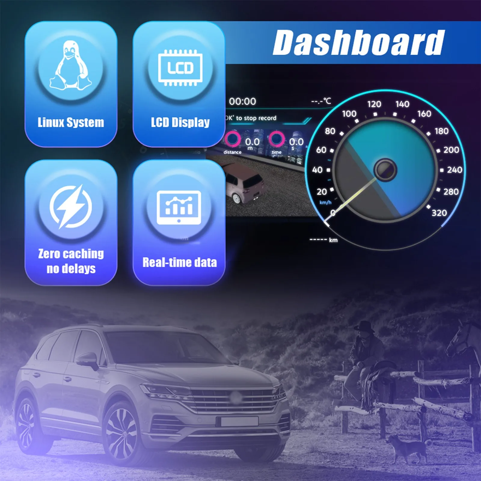 LCD Digital Cluster For Seat leon 2013-2018 Years Support HDMI Carplay Radio Dashboard instrument panel Speedometer