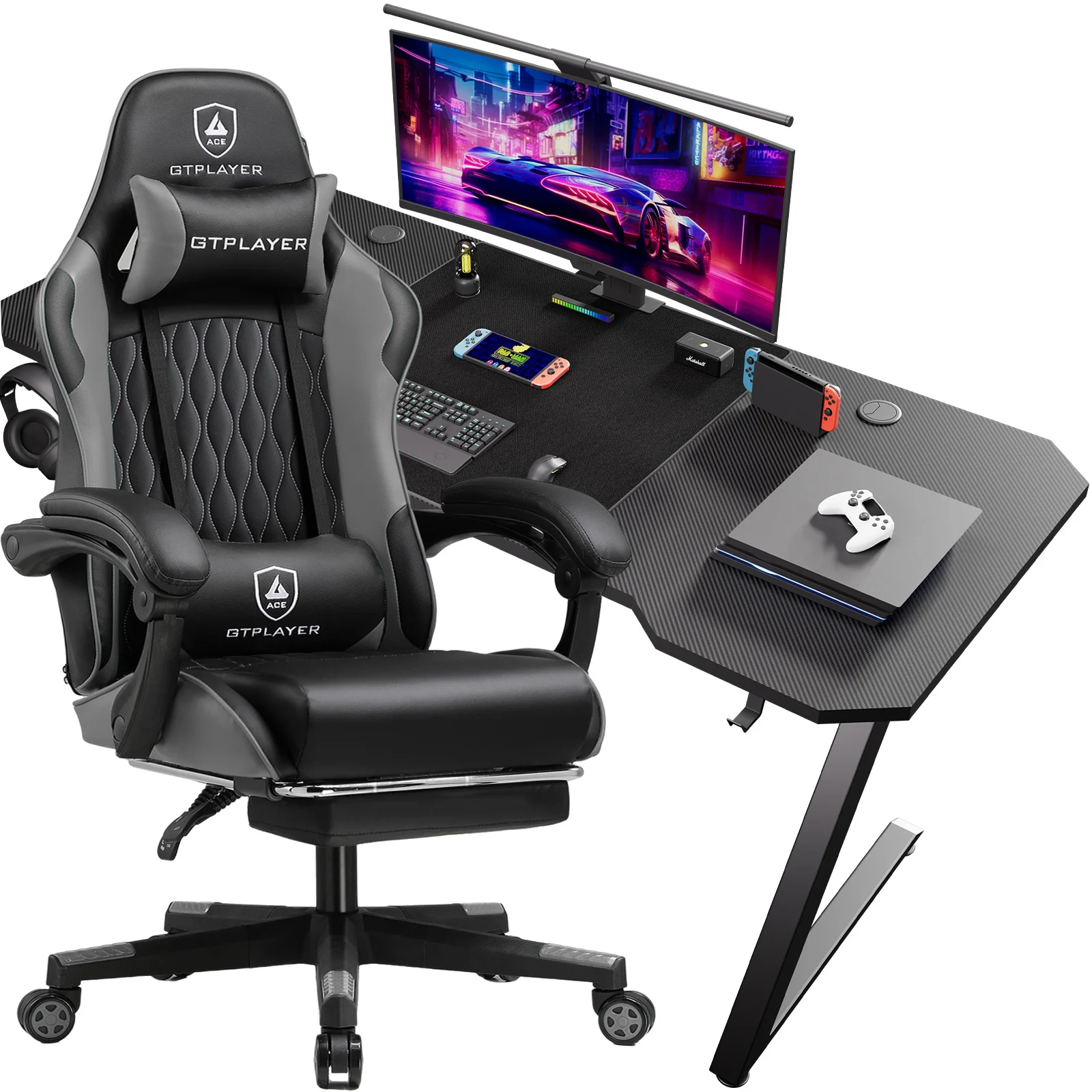 Gaming table Gaming table + Gaming chair Set, Computer table chair Set for Gaming, A Combination of Great Value