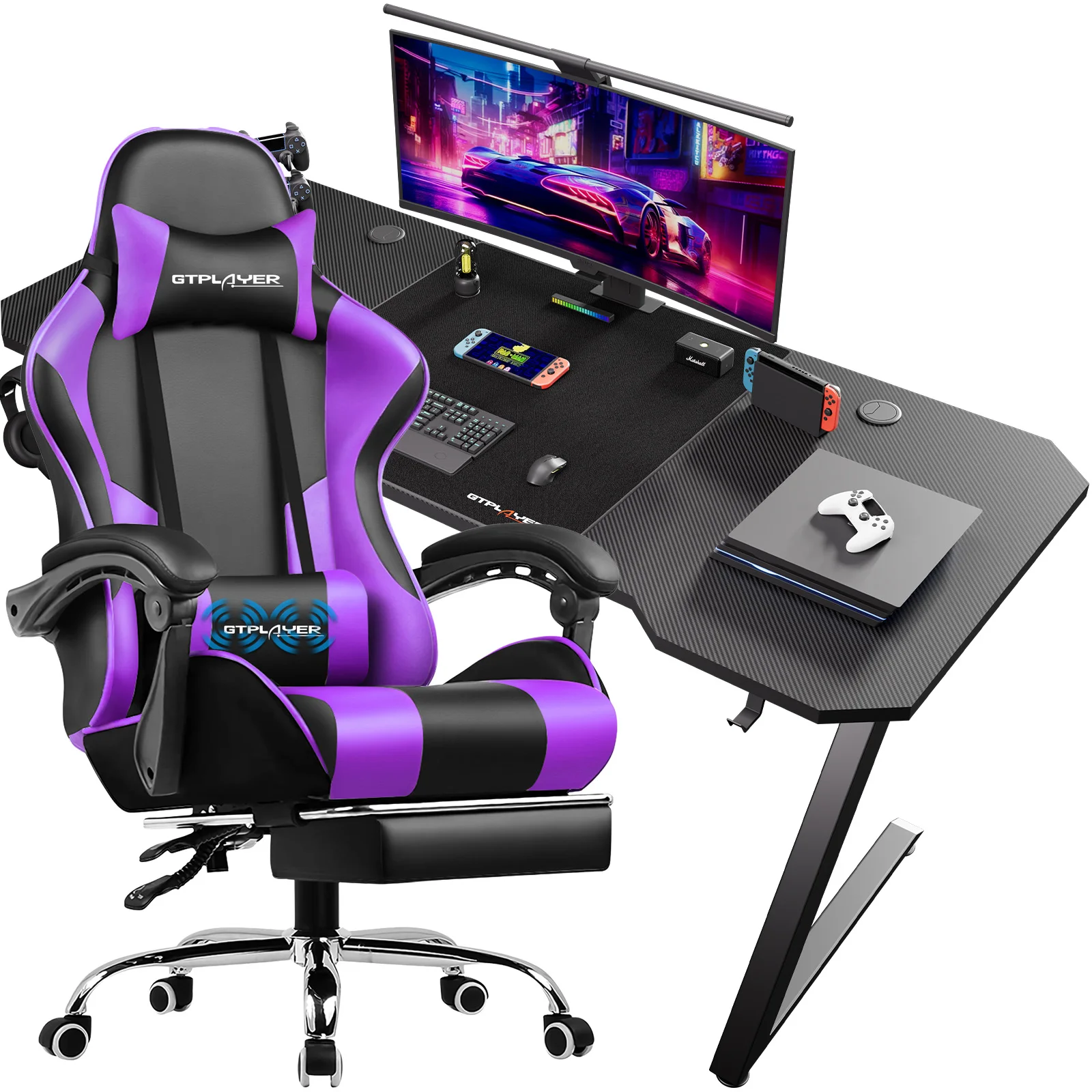 Gaming table Gaming table + Gaming chair Set, Computer table chair Set for Gaming, A Combination of Great Value