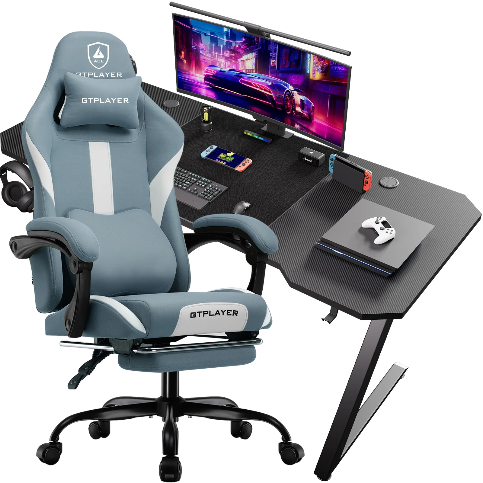 Gaming table Gaming table + Gaming chair Set, Computer table chair Set for Gaming, A Combination of Great Value