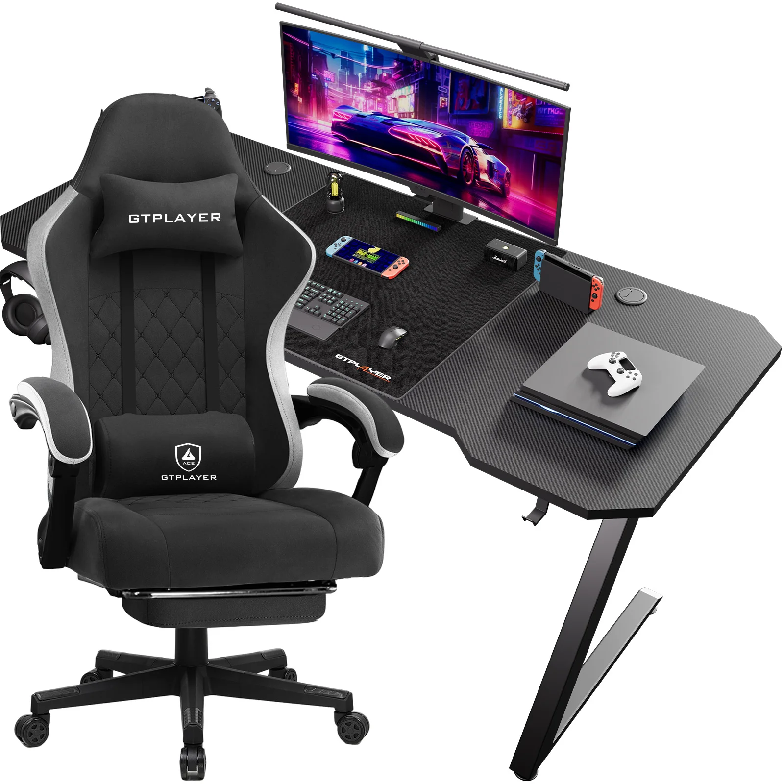 Gaming table Gaming table + Gaming chair Set, Computer table chair Set for Gaming, A Combination of Great Value