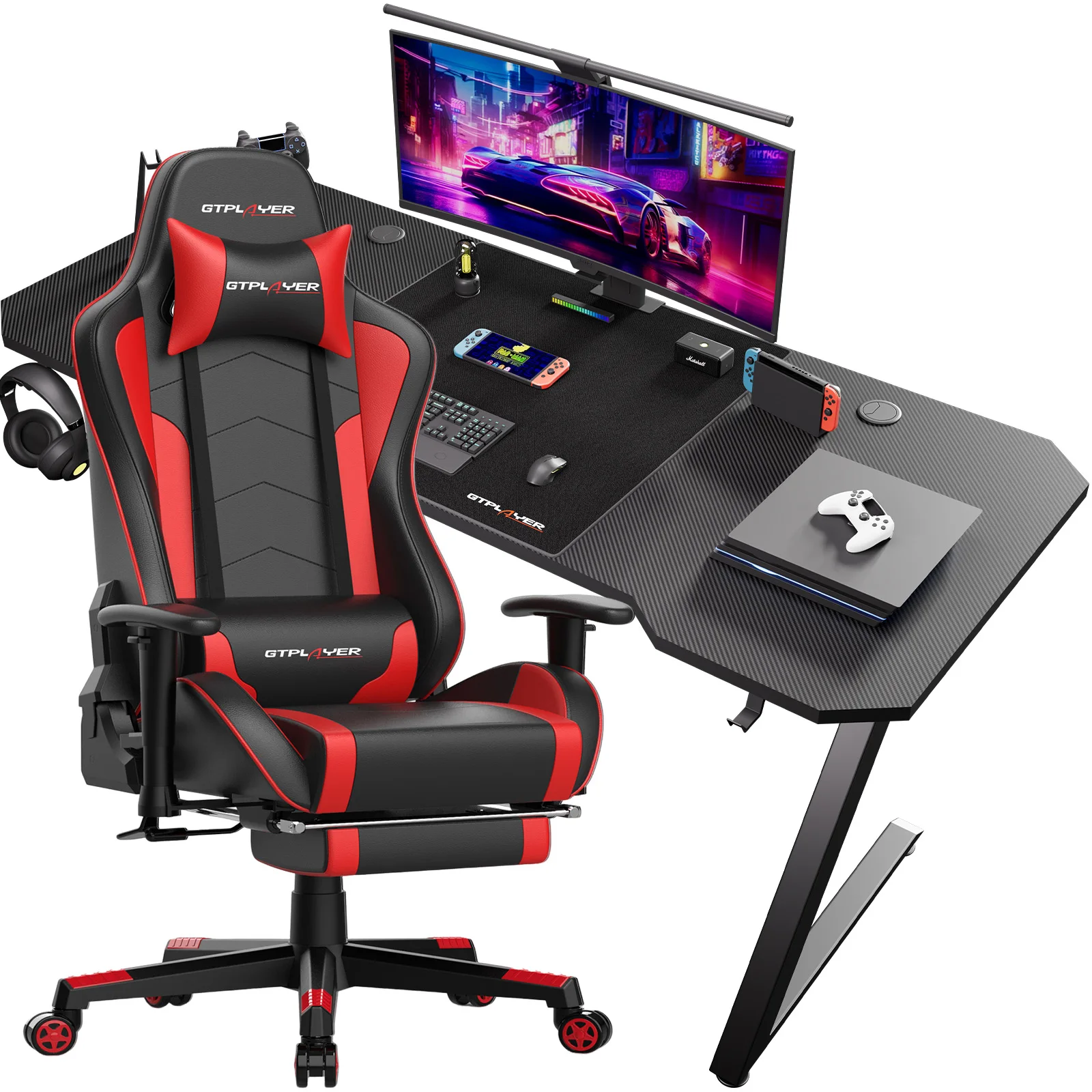 Gaming table Gaming table + Gaming chair Set, Computer table chair Set for Gaming, A Combination of Great Value