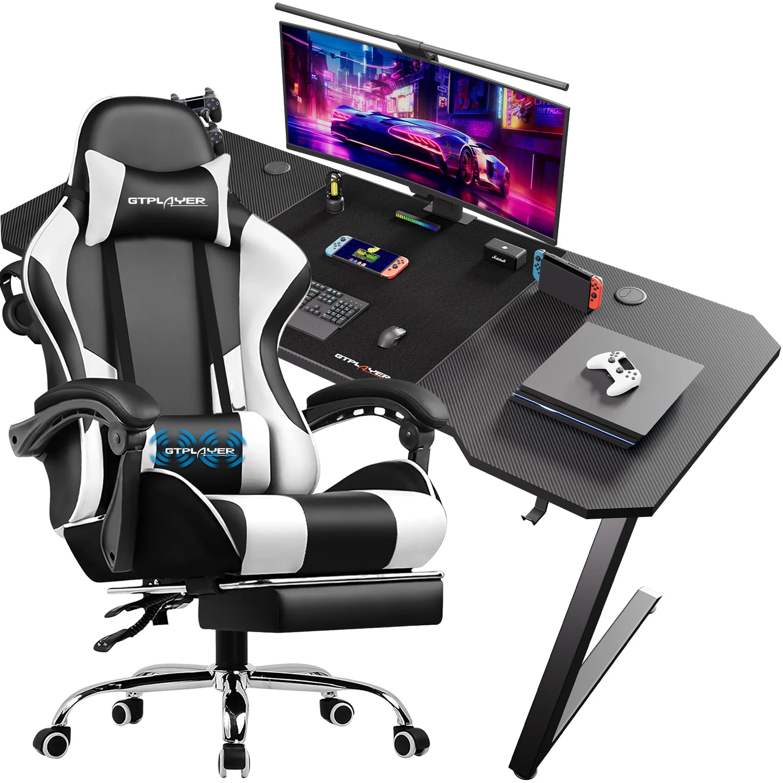 Gaming table Gaming table + Gaming chair Set, Computer table chair Set for Gaming, A Combination of Great Value