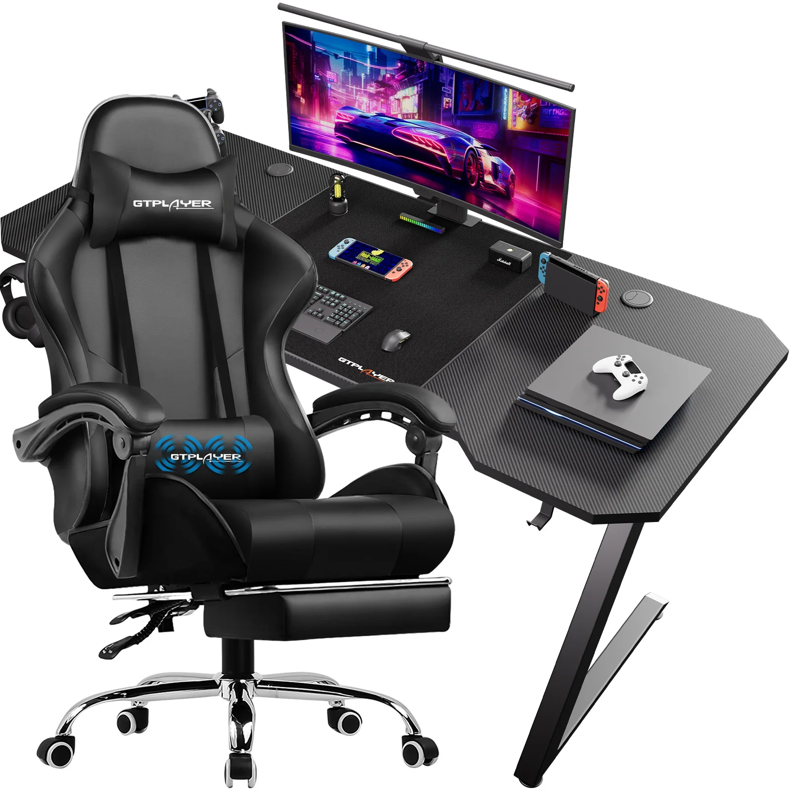 Gaming table Gaming table + Gaming chair Set, Computer table chair Set for Gaming, A Combination of Great Value