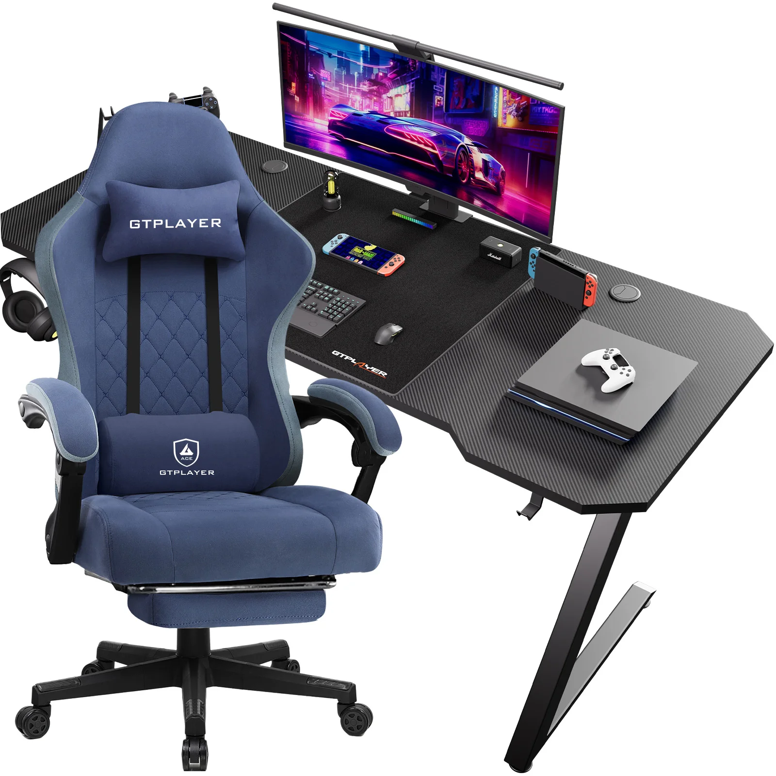 Gaming table Gaming table + Gaming chair Set, Computer table chair Set for Gaming, A Combination of Great Value