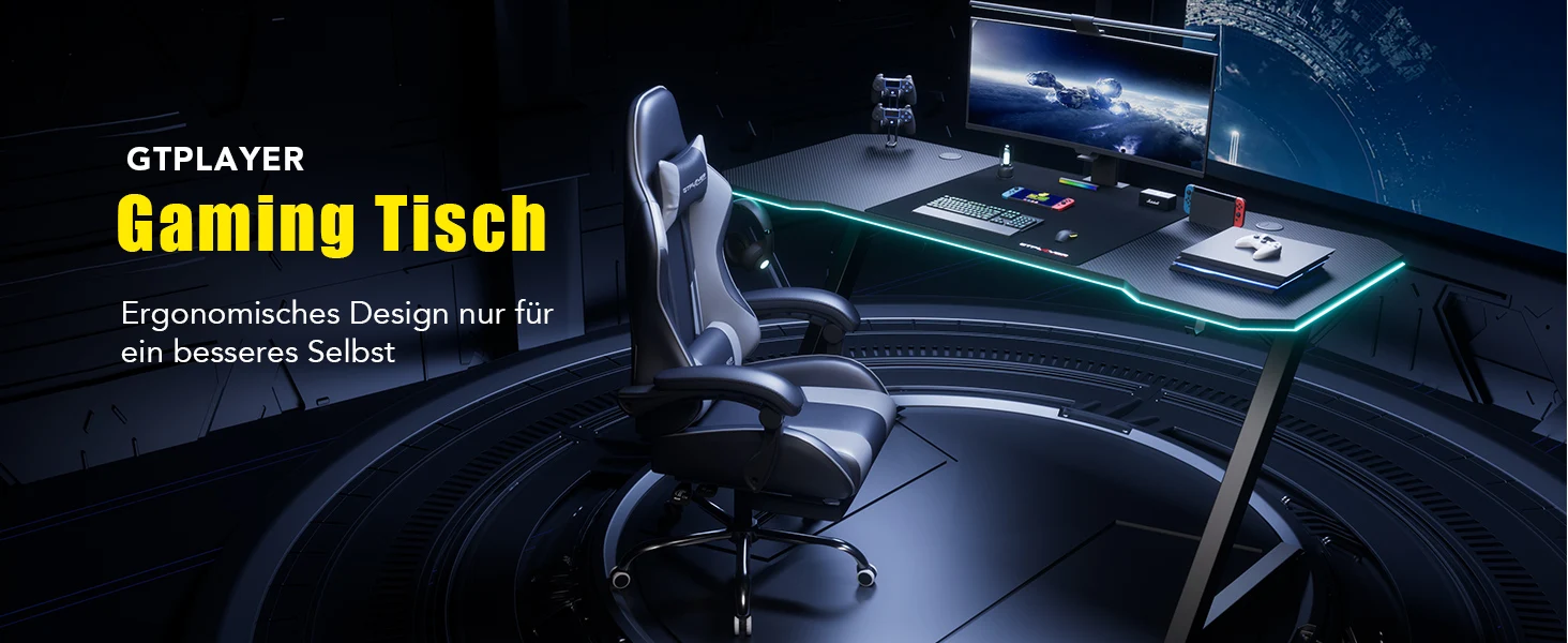Gaming table Gaming table + Gaming chair Set, Computer table chair Set for Gaming, A Combination of Great Value