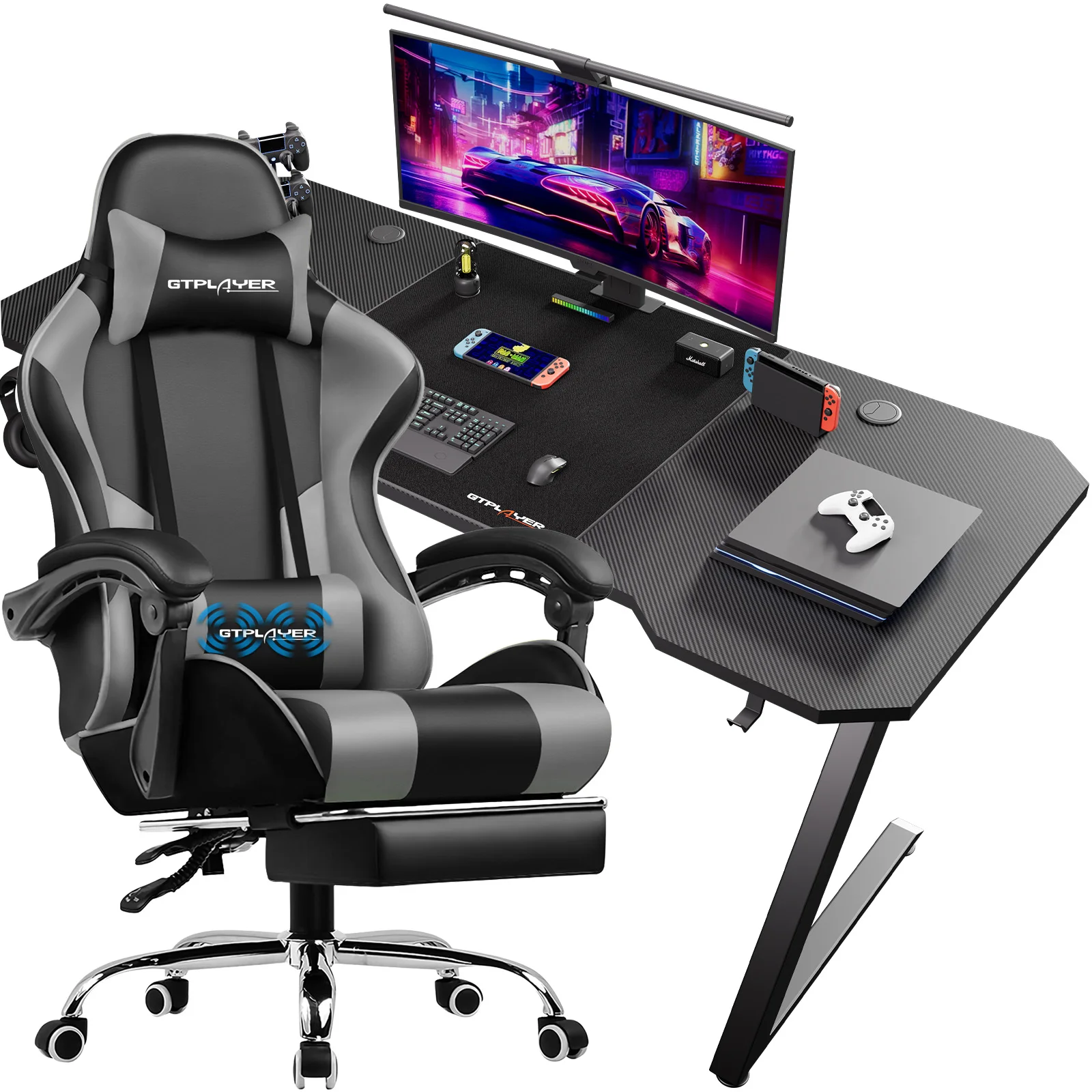 Gaming table Gaming table + Gaming chair Set, Computer table chair Set for Gaming, A Combination of Great Value