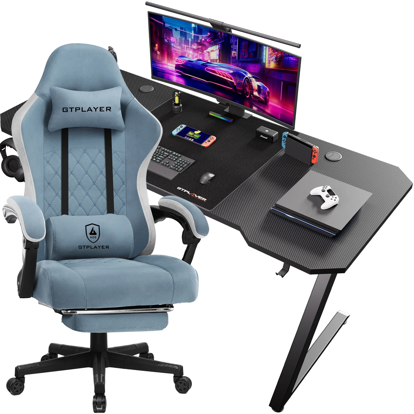 Gaming table Gaming table + Gaming chair Set, Computer table chair Set for Gaming, A Combination of Great Value