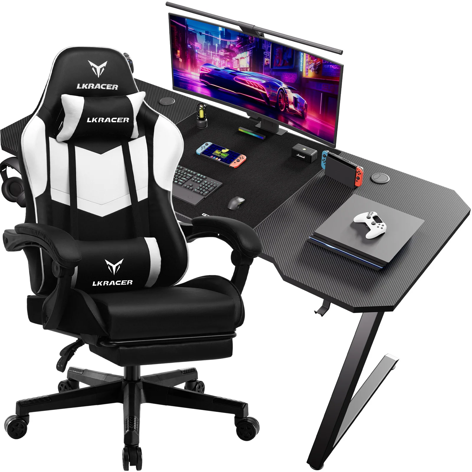 Gaming table Gaming table + Gaming chair Set, Computer table chair Set for Gaming, A Combination of Great Value