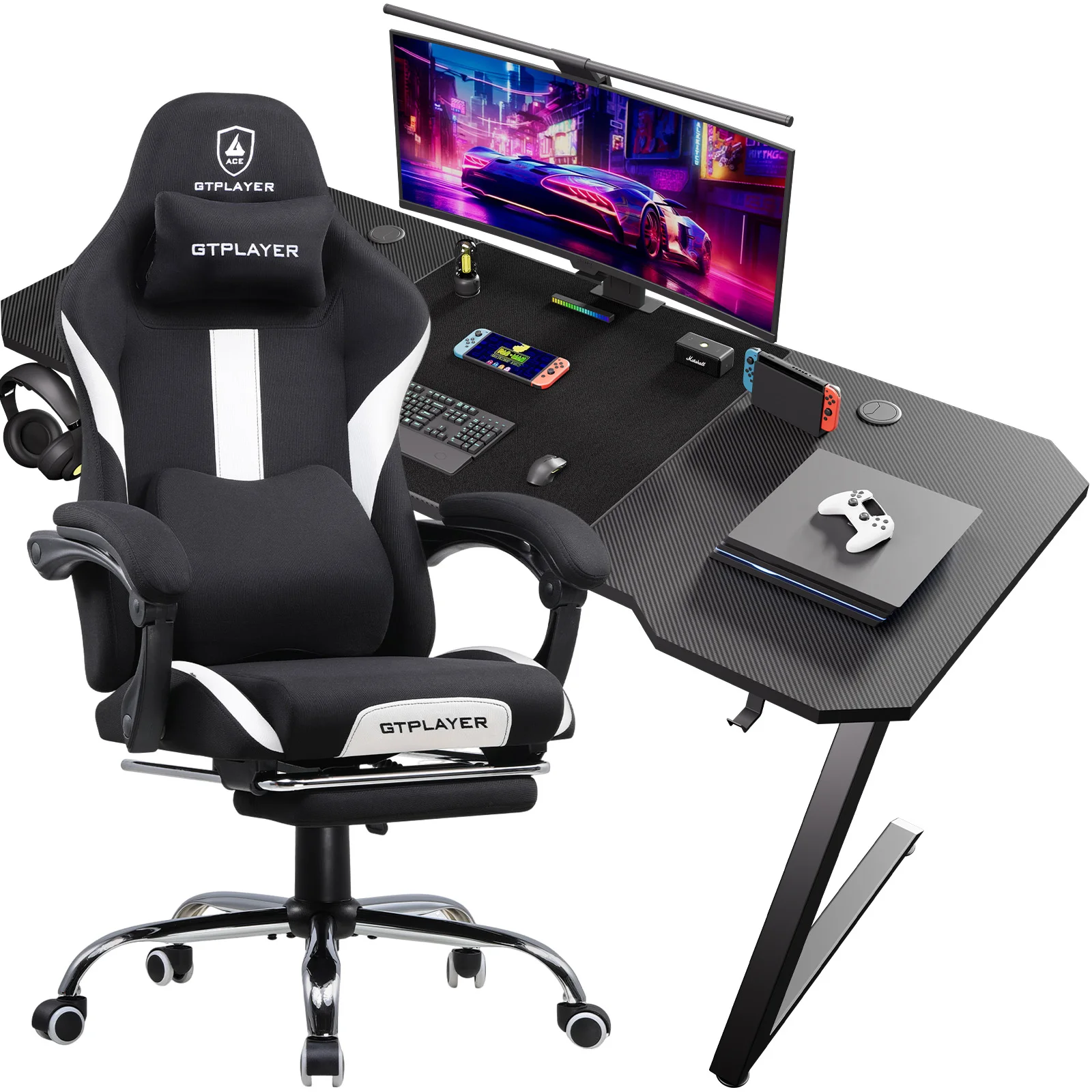 Gaming table Gaming table + Gaming chair Set, Computer table chair Set for Gaming, A Combination of Great Value