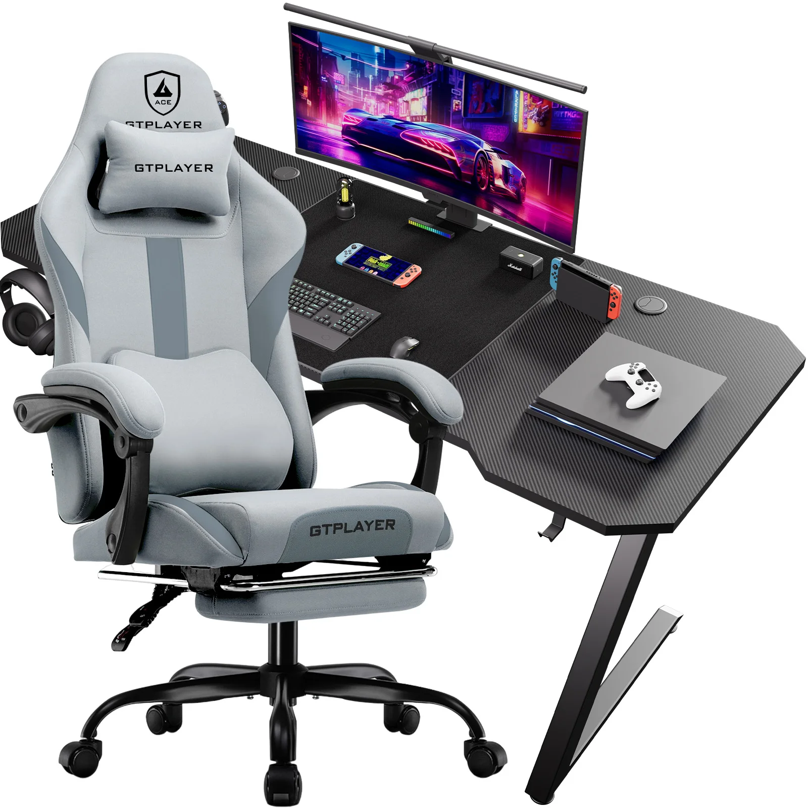 Gaming table Gaming table + Gaming chair Set, Computer table chair Set for Gaming, A Combination of Great Value