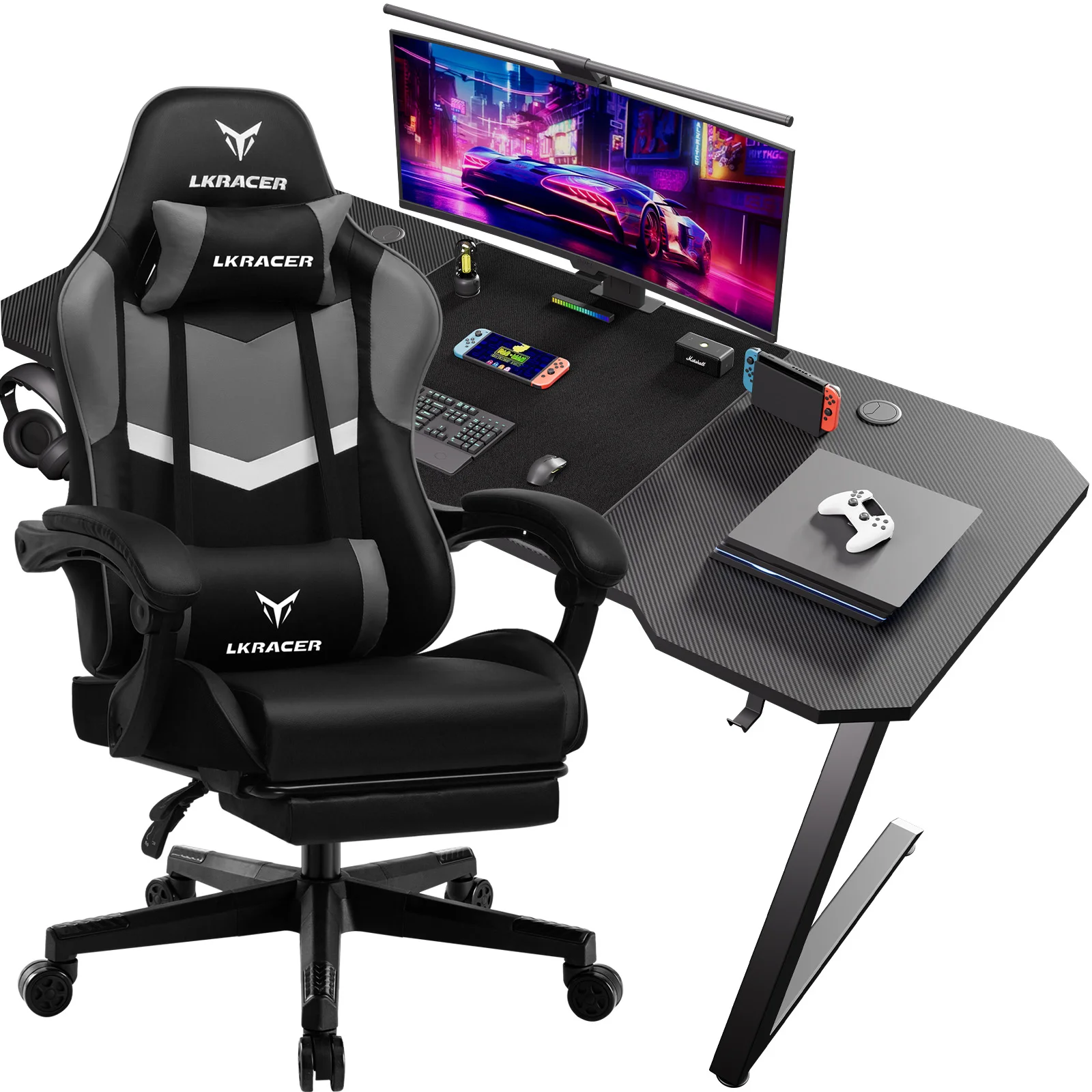 Gaming table Gaming table + Gaming chair Set, Computer table chair Set for Gaming, A Combination of Great Value