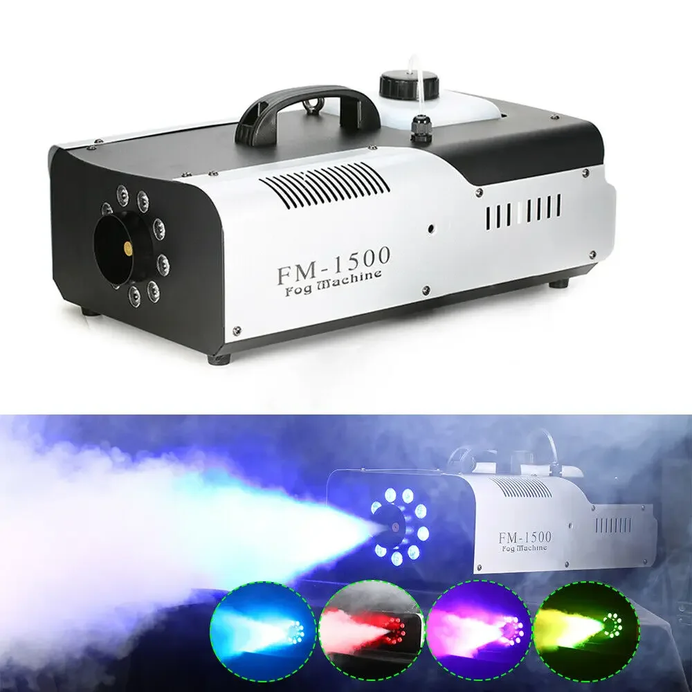 3In1 Smoke Machine RGB LED Fog Machine Wireless Remote Control DMX Fog Machine 1500W