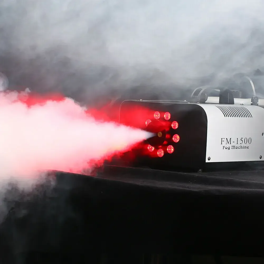 3In1 Smoke Machine RGB LED Fog Machine Wireless Remote Control DMX Fog Machine 1500W