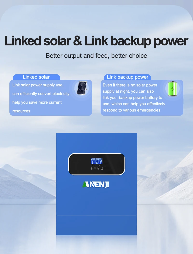 11KW Hybrid Solar Inverter 48V 2KW 12V MPPT Pure Sine Wave Photovoltaic Inverter 230VAC 60A 160A Solar Charger PV 160V 500VDC