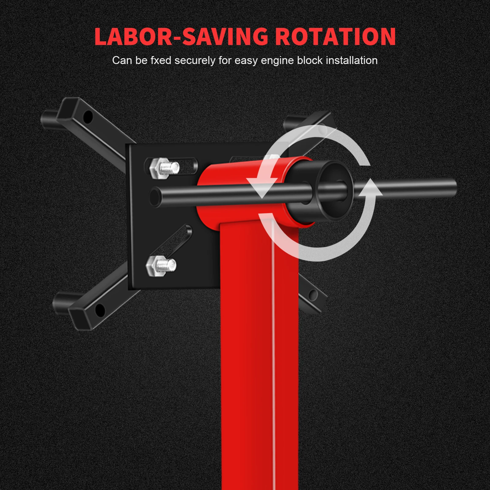 Engine Stand 450kg Rotating Engine Motor Stand with 360 Degree Adjustable Head Dolly Engine Flip Bracket for Vehicle Auto Repair