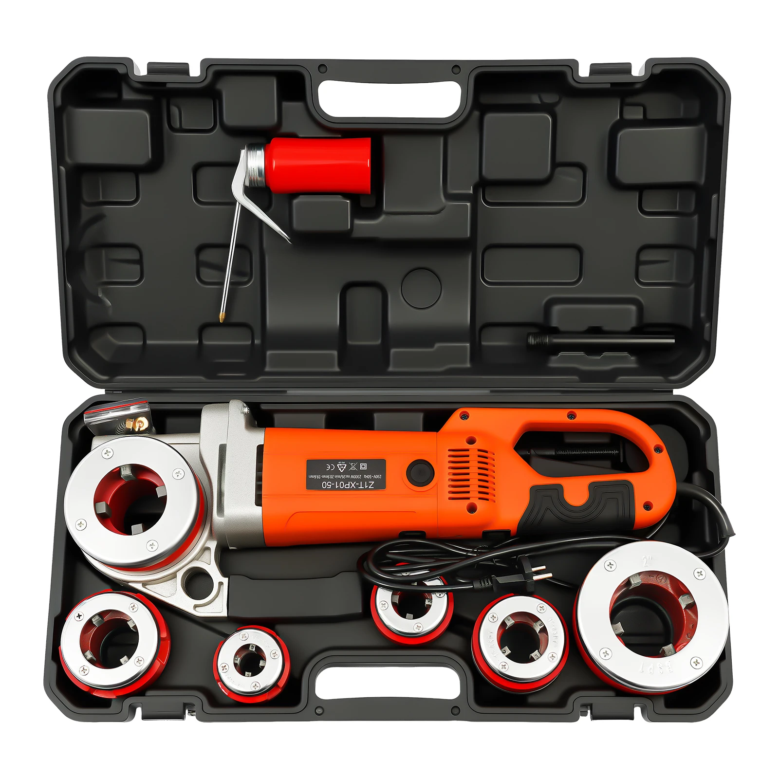 Pipe Threader 2300W Pure Copper Motor 6 Threading Dies Threading Tool Pipe Threading Machine Powerful for Pipe Processing Tasks