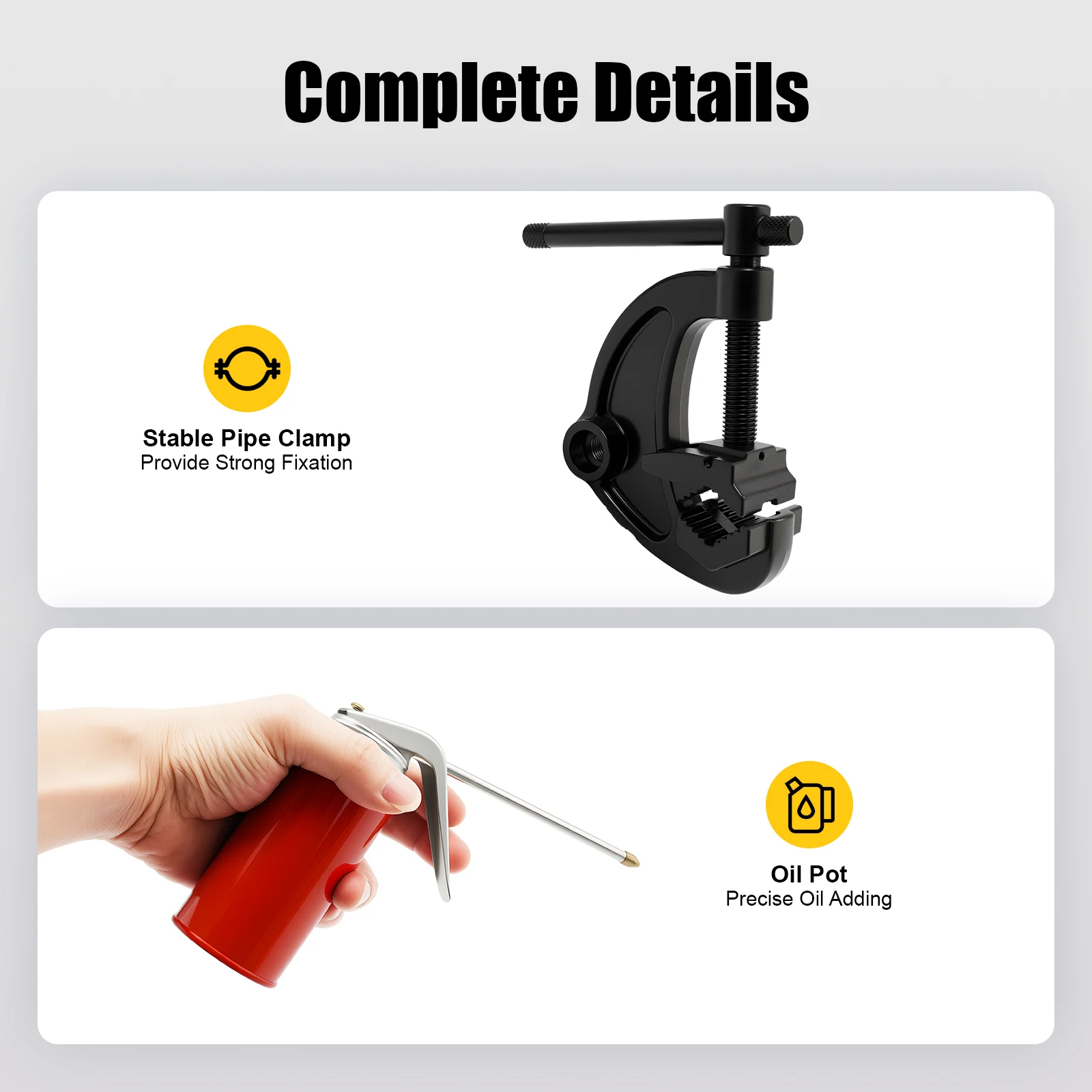 Pipe Threader 2300W Pure Copper Motor 6 Threading Dies Threading Tool Pipe Threading Machine Powerful for Pipe Processing Tasks