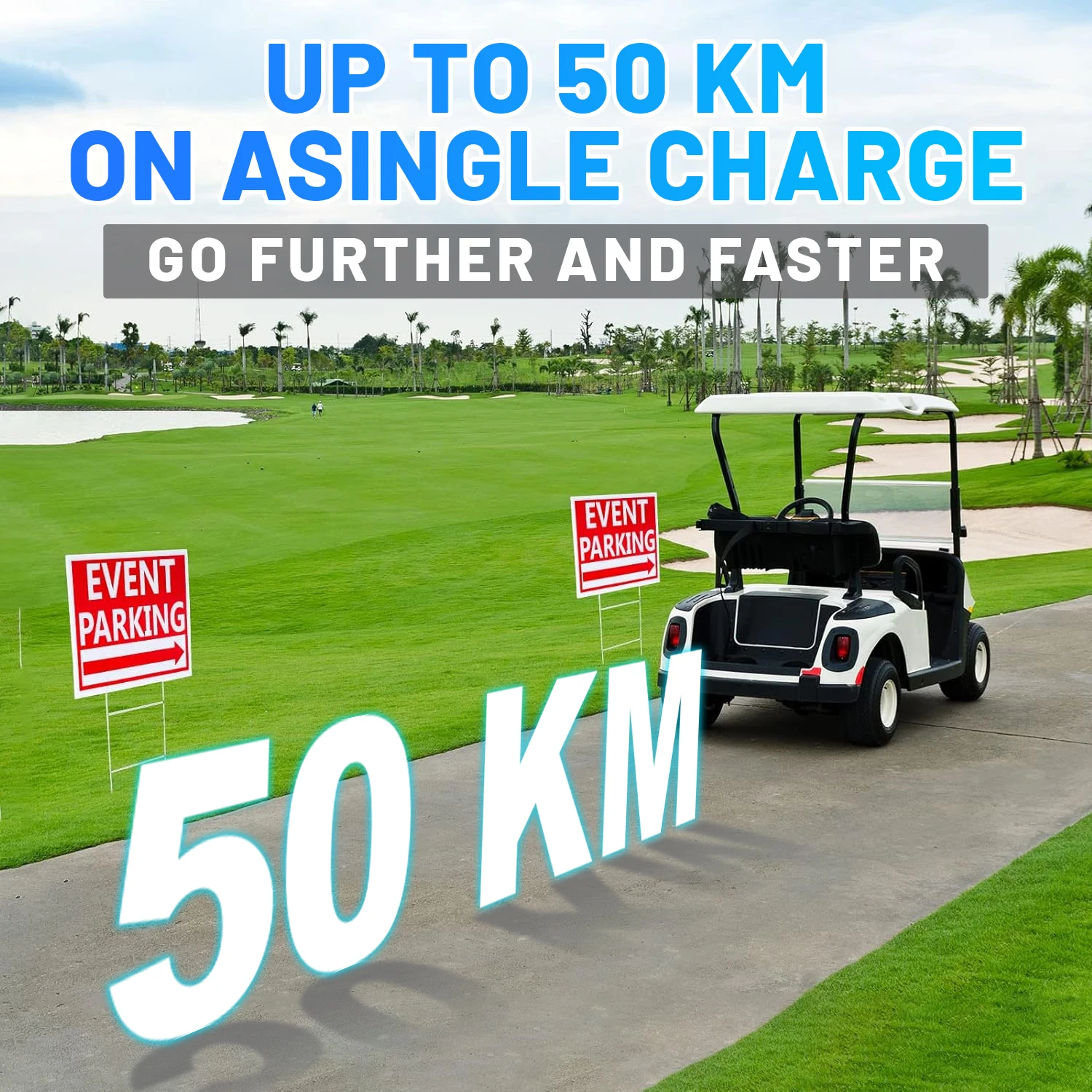 HRBEEnergy 48V 105AH Lithium Golf Cart Battery,6000+ Deep Cycle,with 20A Charger,Touch Monitor &Mobile APP,Max Output 10.24KW