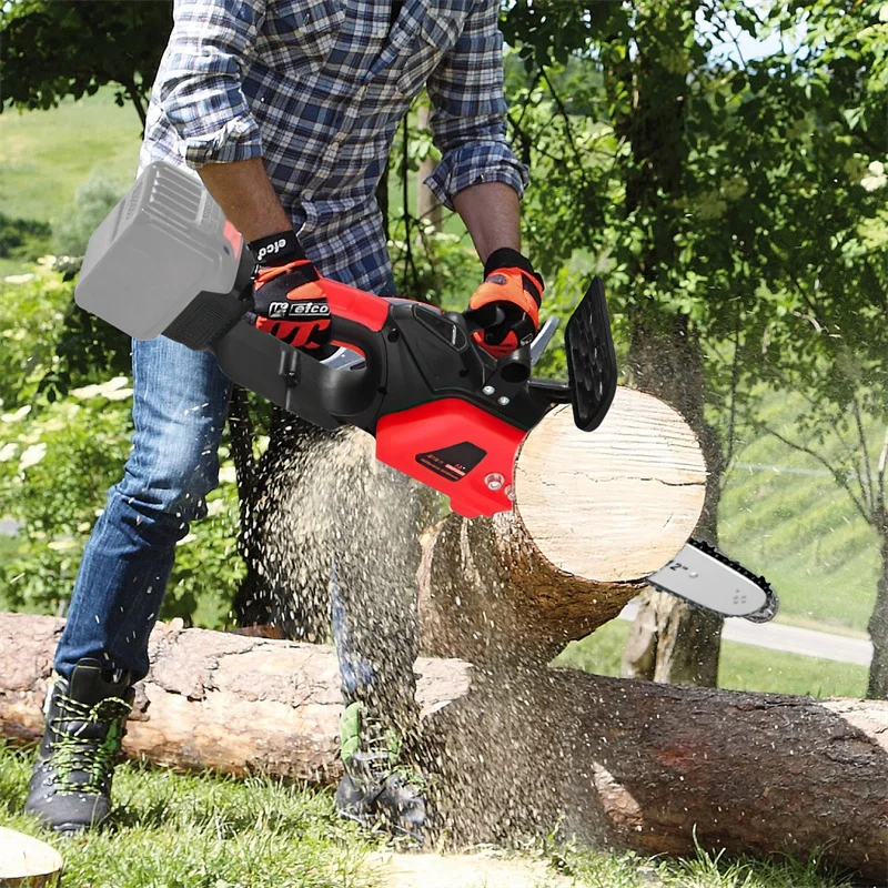 12 Inch Brushless Electric Chain Saw 3500W Portable Logging Chainsaw Rechargeable Cordless Pruning Tools For Makita Battery