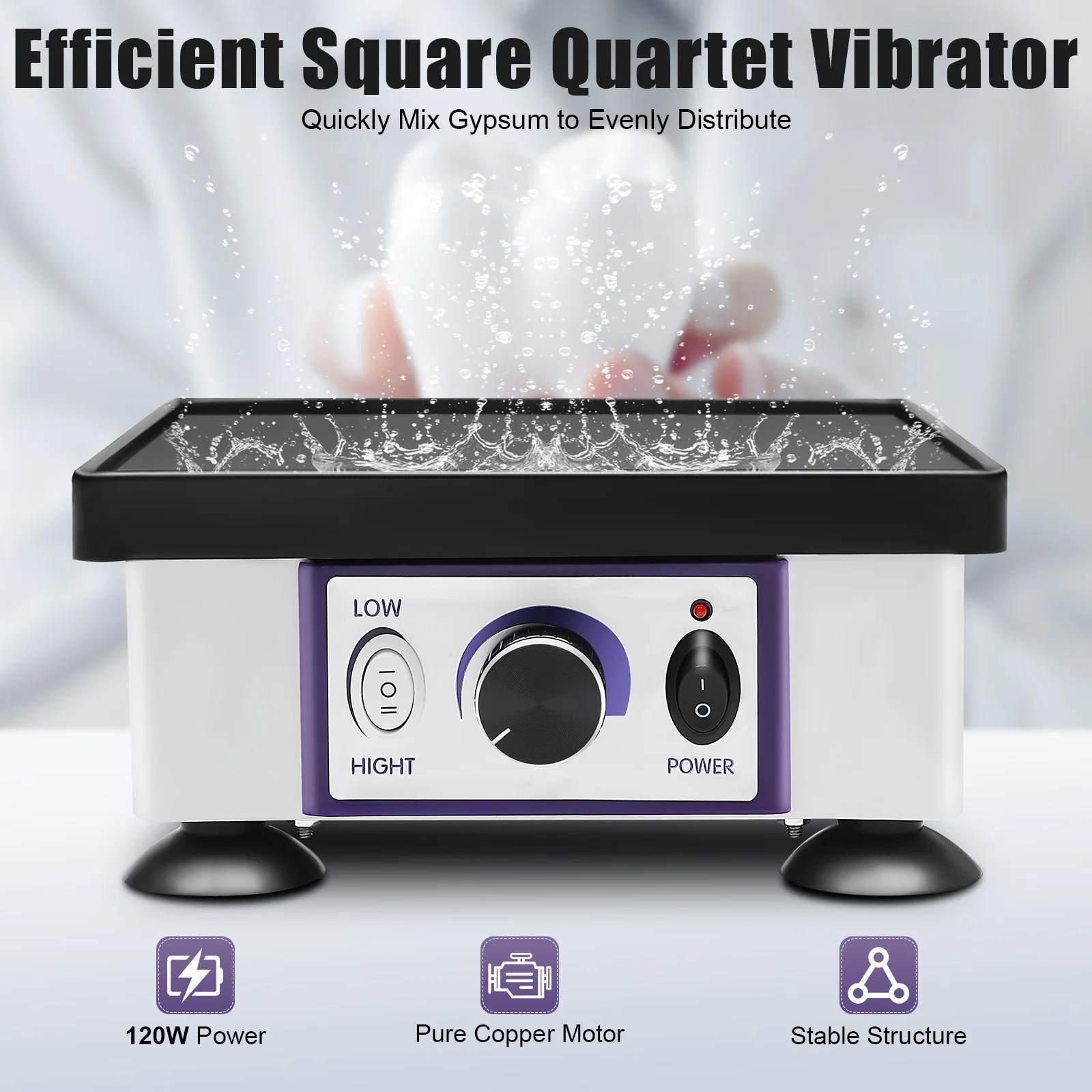 Dental Oscillator Square Dental Rotators Gypsum Rotators Vibrator 120W Lab equipment vibrator Vibrating