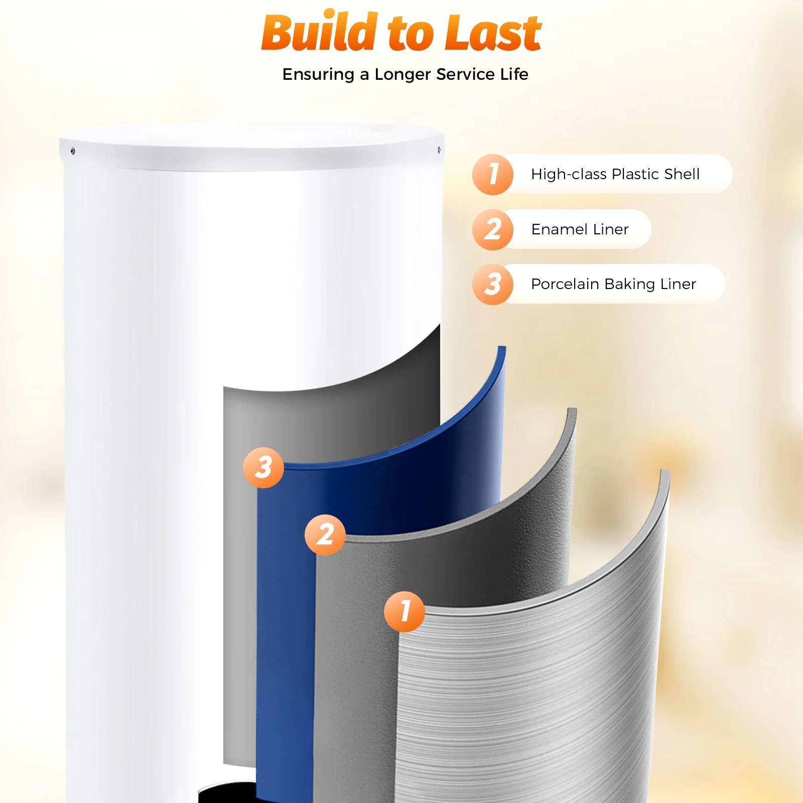 Electric 100L Storage Water Heater, Boiler, Electric Instantaneous Water Heater, LED Screen (Actual Water Capacity: 60L)