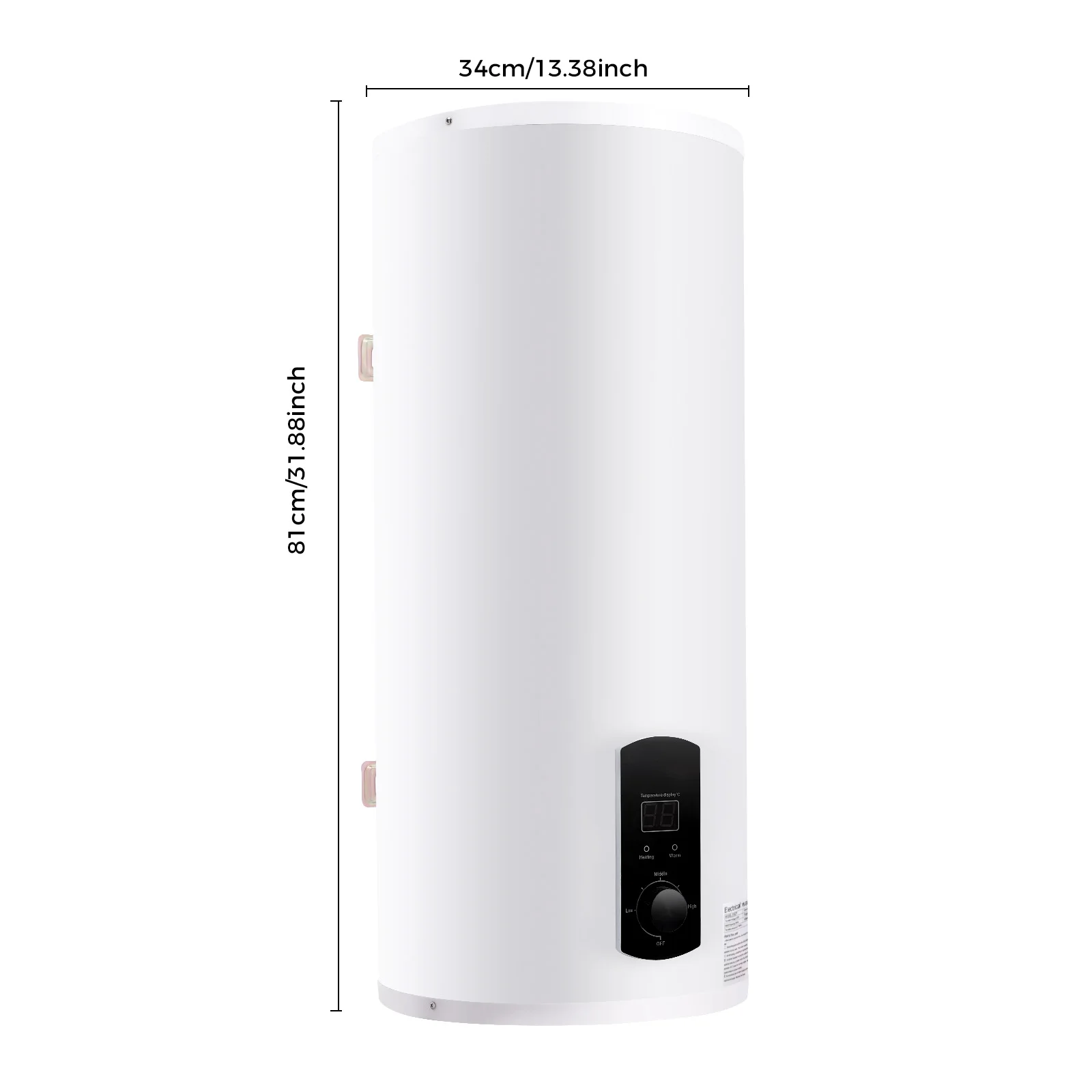 Electric 100L Storage Water Heater, Boiler, Electric Instantaneous Water Heater, LED Screen (Actual Water Capacity: 60L)