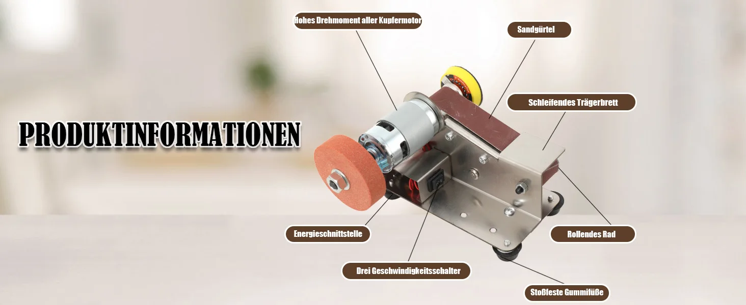 220V Mini Belt Sander Electric Handheld Polishing Grinding Machine for Sharpening EU Plug, Belt Sander, Electric Knife Sharpener