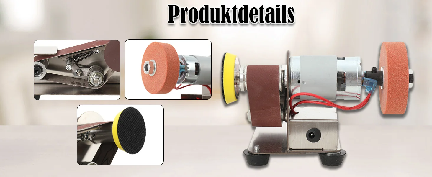 220V Mini Belt Sander Electric Handheld Polishing Grinding Machine for Sharpening EU Plug, Belt Sander, Electric Knife Sharpener