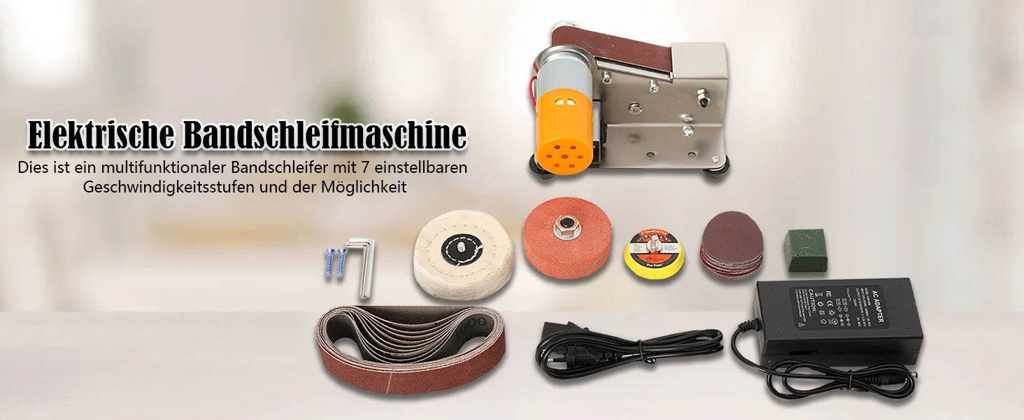 220V Mini Belt Sander Electric Handheld Polishing Grinding Machine for Sharpening EU Plug, Belt Sander, Electric Knife Sharpener