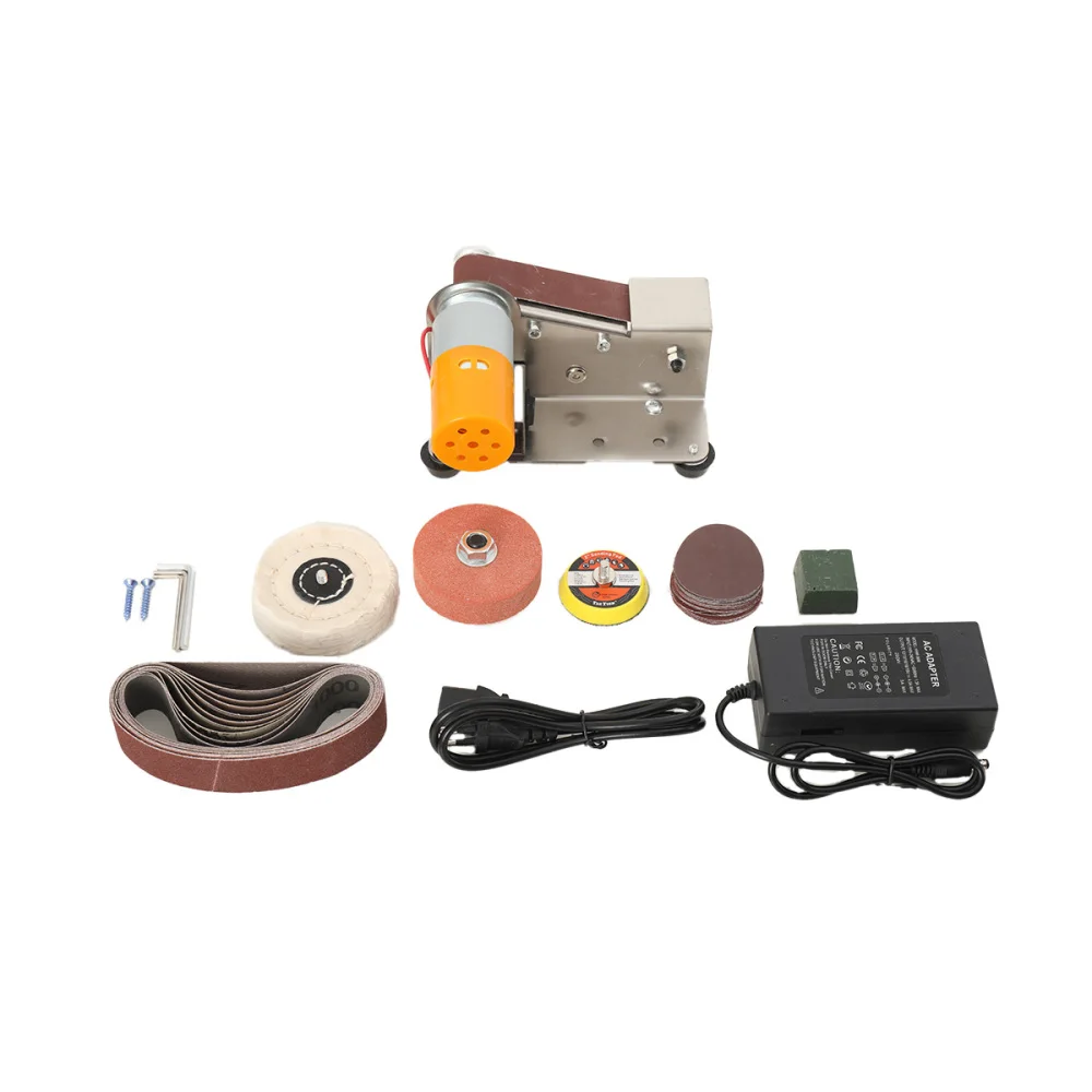 220V Mini Belt Sander Electric Handheld Polishing Grinding Machine for Sharpening EU Plug, Belt Sander, Electric Knife Sharpener