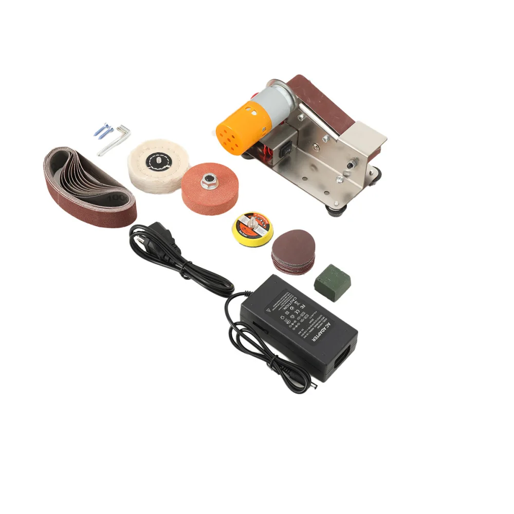 220V Mini Belt Sander Electric Handheld Polishing Grinding Machine for Sharpening EU Plug, Belt Sander, Electric Knife Sharpener