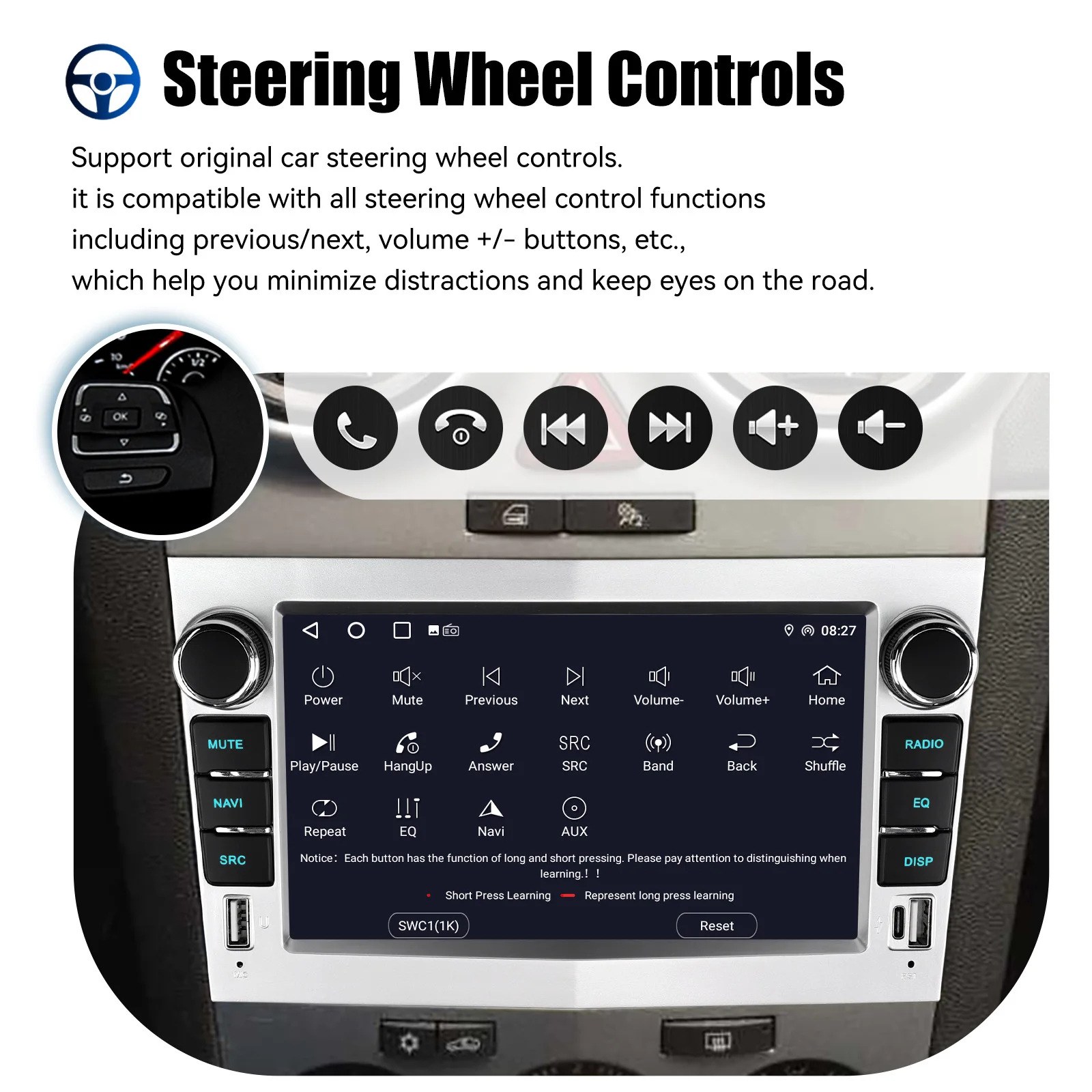 ESSGOO 4+64GB Android 14 Wireless Carplay Android auto For Vauxhall Corsa 2006-2014 Car Stereo Radio GPS NAVI WIFI FM Bluetooth