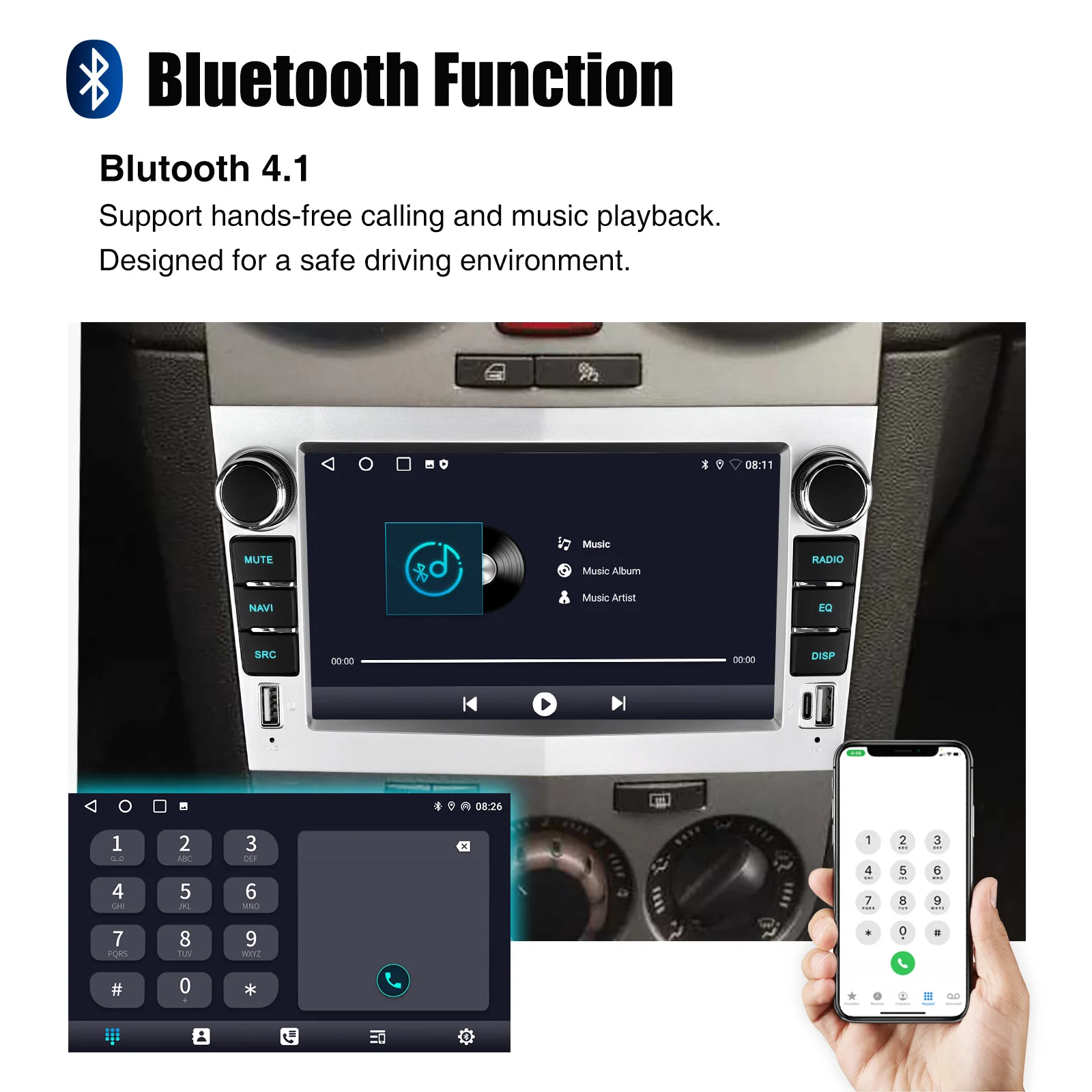 ESSGOO 4+64GB Android 14 Wireless Carplay Android auto For Vauxhall Corsa 2006-2014 Car Stereo Radio GPS NAVI WIFI FM Bluetooth