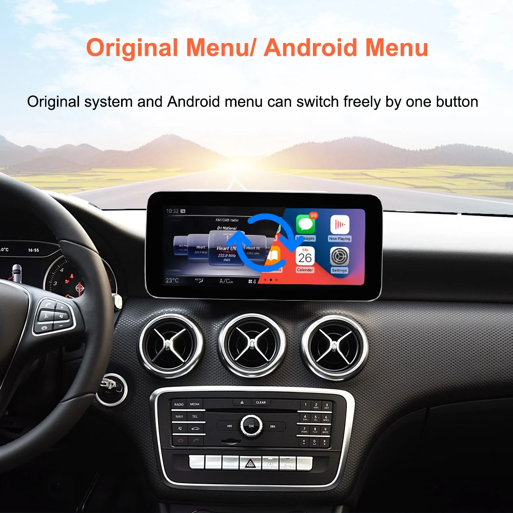 Bonroad 10.25 "Car Multimedia Player For Mercedes-Benz A-Class W176 GLA X156 CLA C117 NTG5.0 Carplay Android Auto Linux Headunit