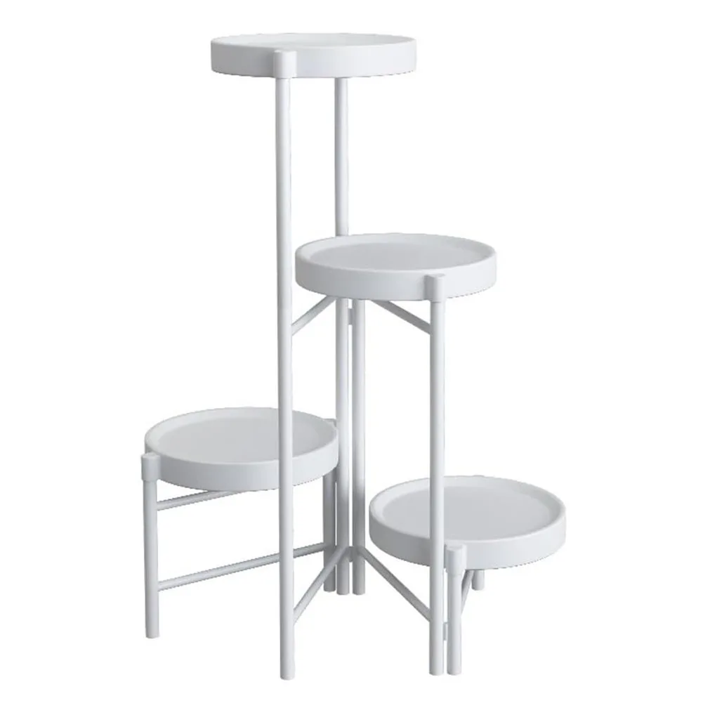 Foldable Corner Plant Stand Indoor Outdoor Tiered Plant Shelf Foldable Flower Holder Display Rack for Garden Patio Balcony
