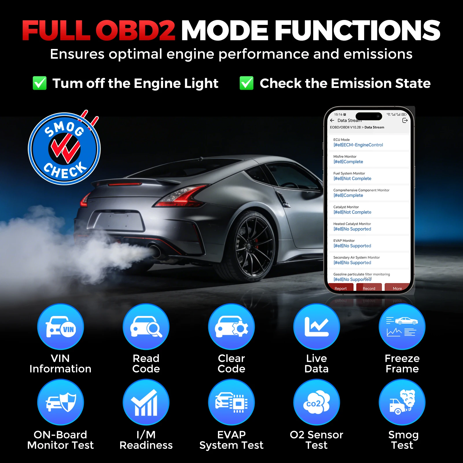 KINGBOLEN Ediag Link Full Systems Car Scanner With 10 Resets Function OBD2 Tool Support FCA, CAN FD Protocol