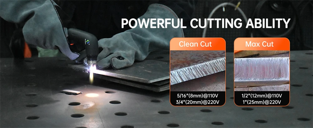 HITBOX HBC65 Plasma Cutter 65A Non-HF Pilot Arc Plasma Cutting Grid Cut CNC Function IGBT Technonlogy 2T/4T 50/60Hz Adjustable Post Time Cut 1-25mm Stainless Steel Carbon Steel